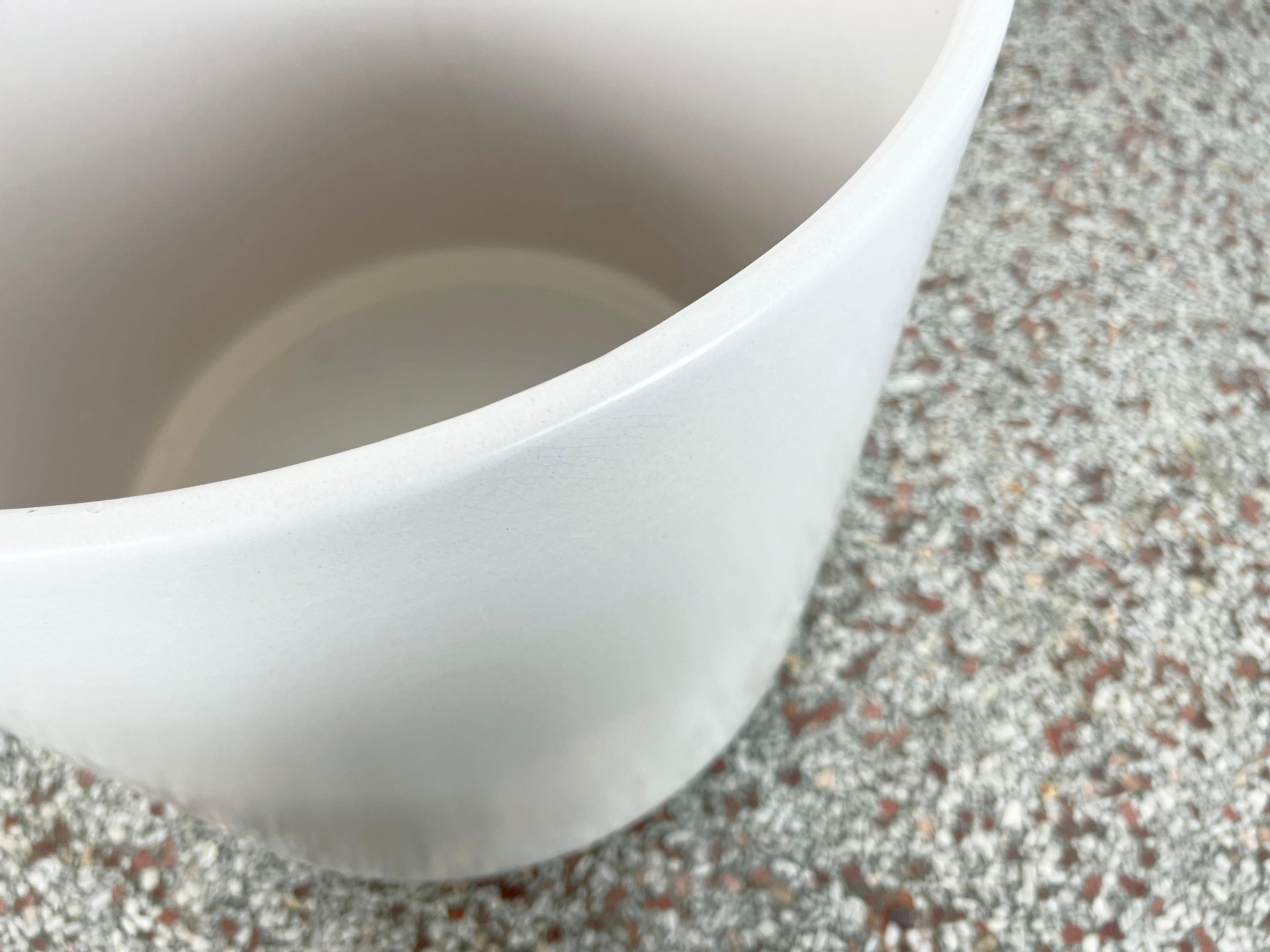 Mid-Century Modern Extra Large Matte White Planter by Gainey Ceramics