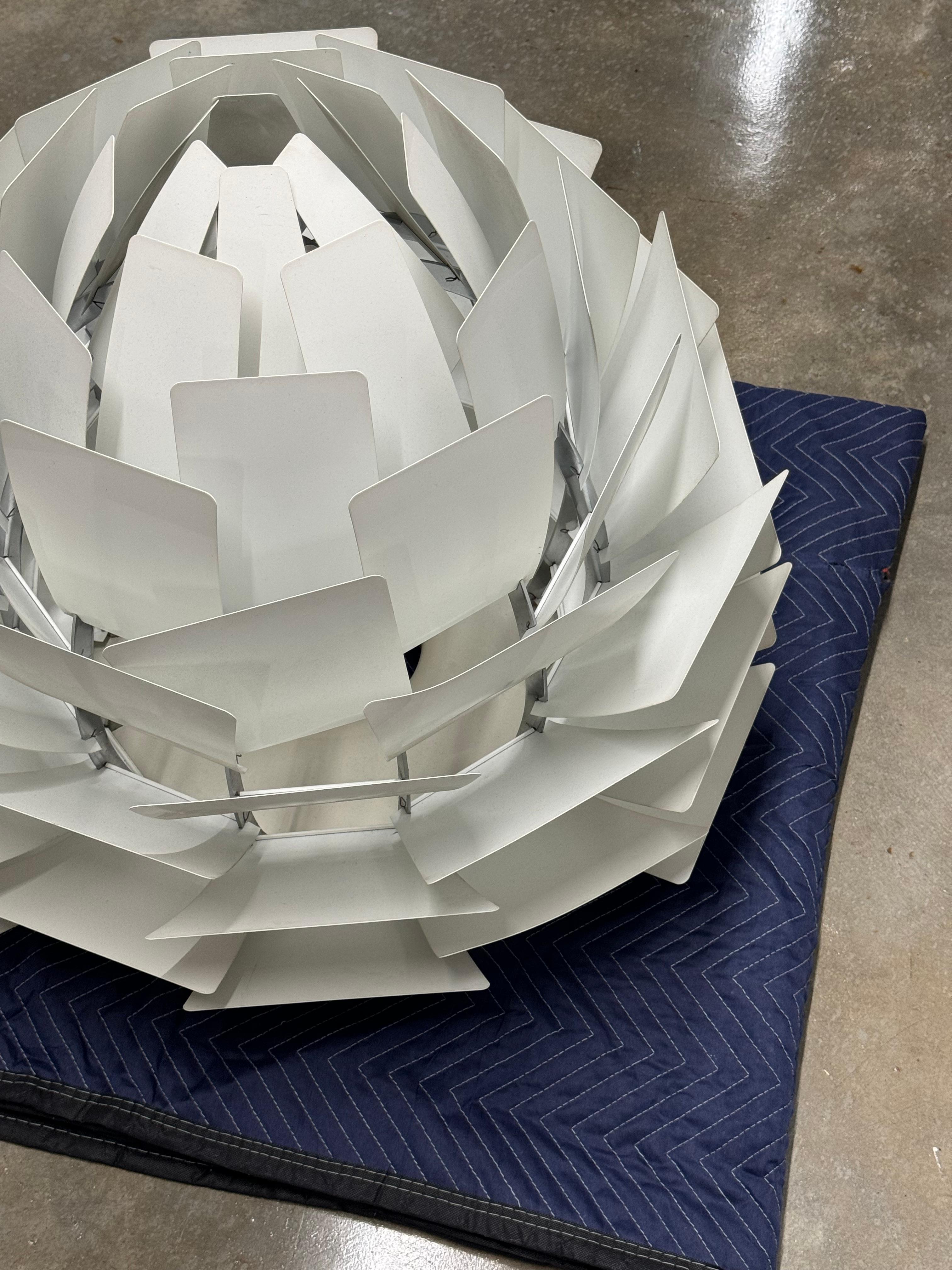 Painted Extra Large White Steel PH Artichoke Lamp For Louis Poulsen For Sale