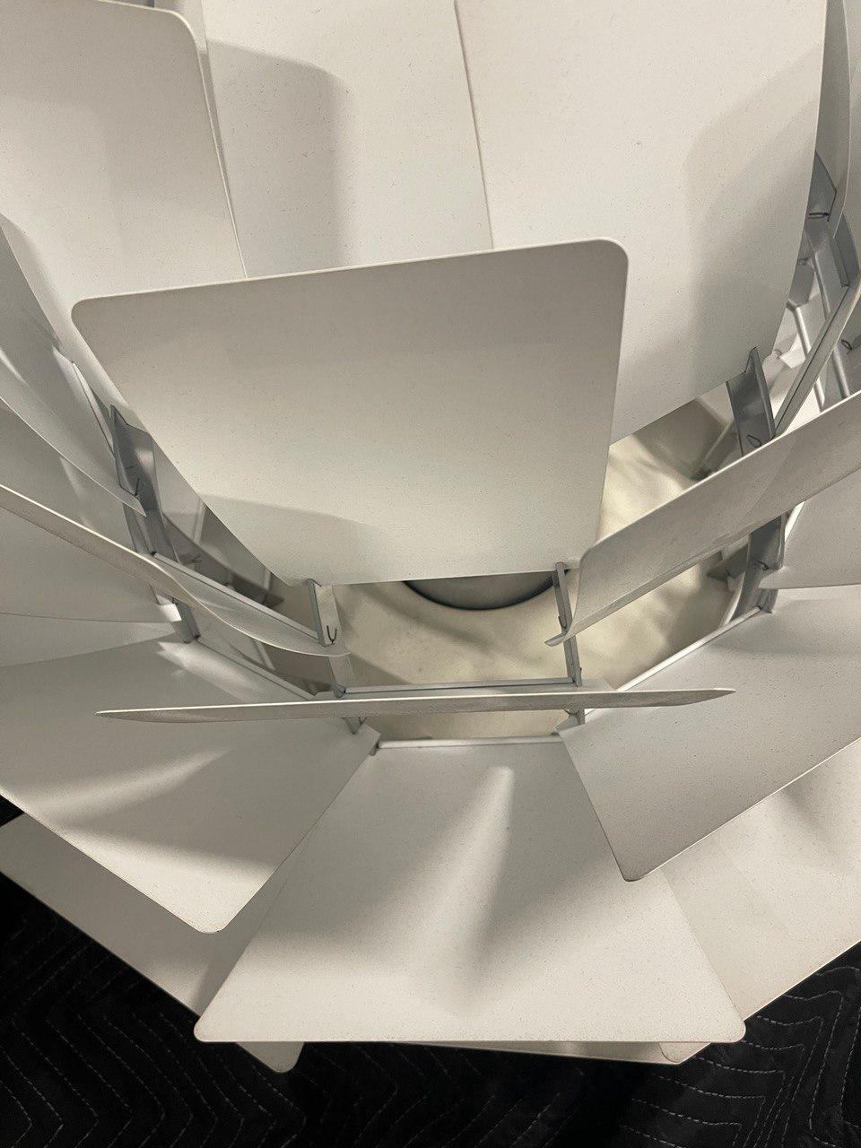 Aluminum Extra Large White Steel PH Artichoke Lamp For Louis Poulsen For Sale