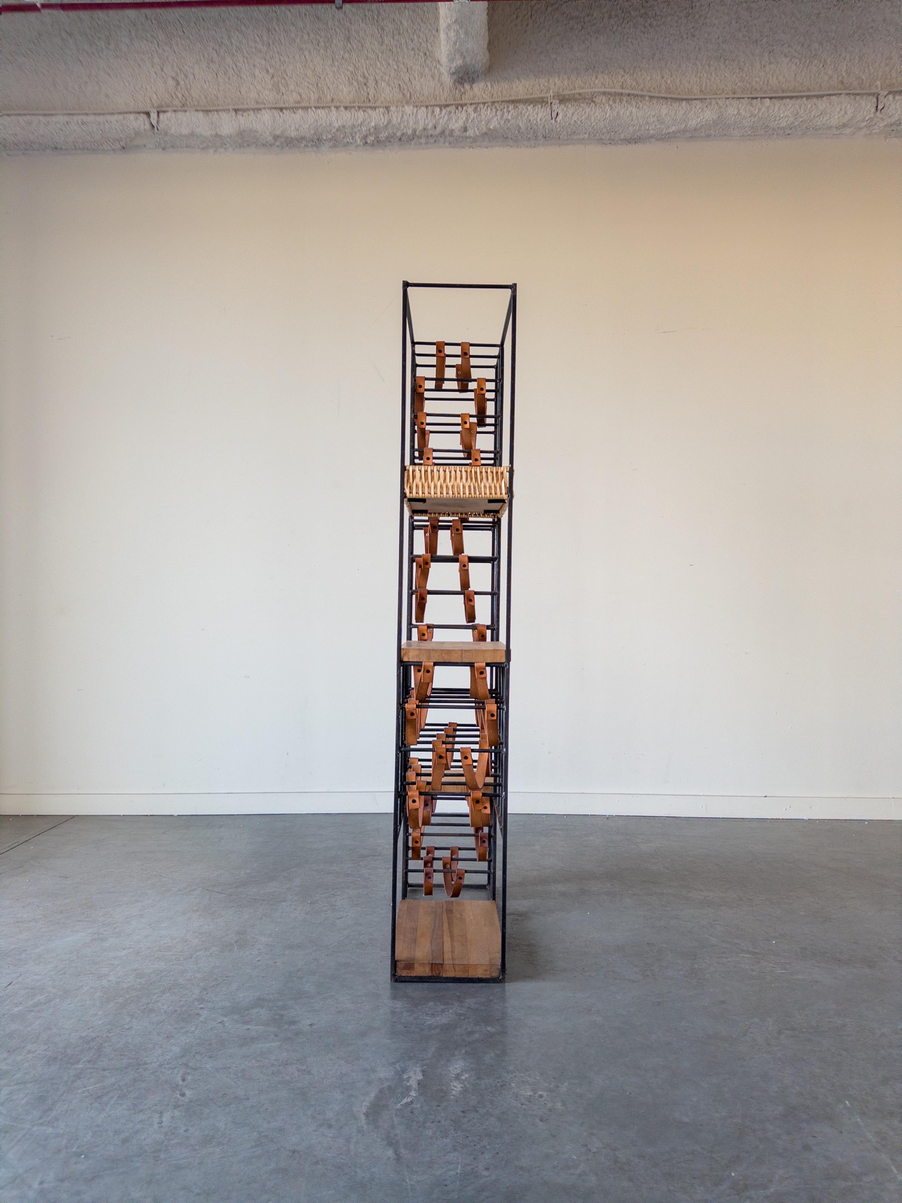 Mid-20th Century Extra Large Wine Rack with Shelving by Arthur Umanoff, 1960s
