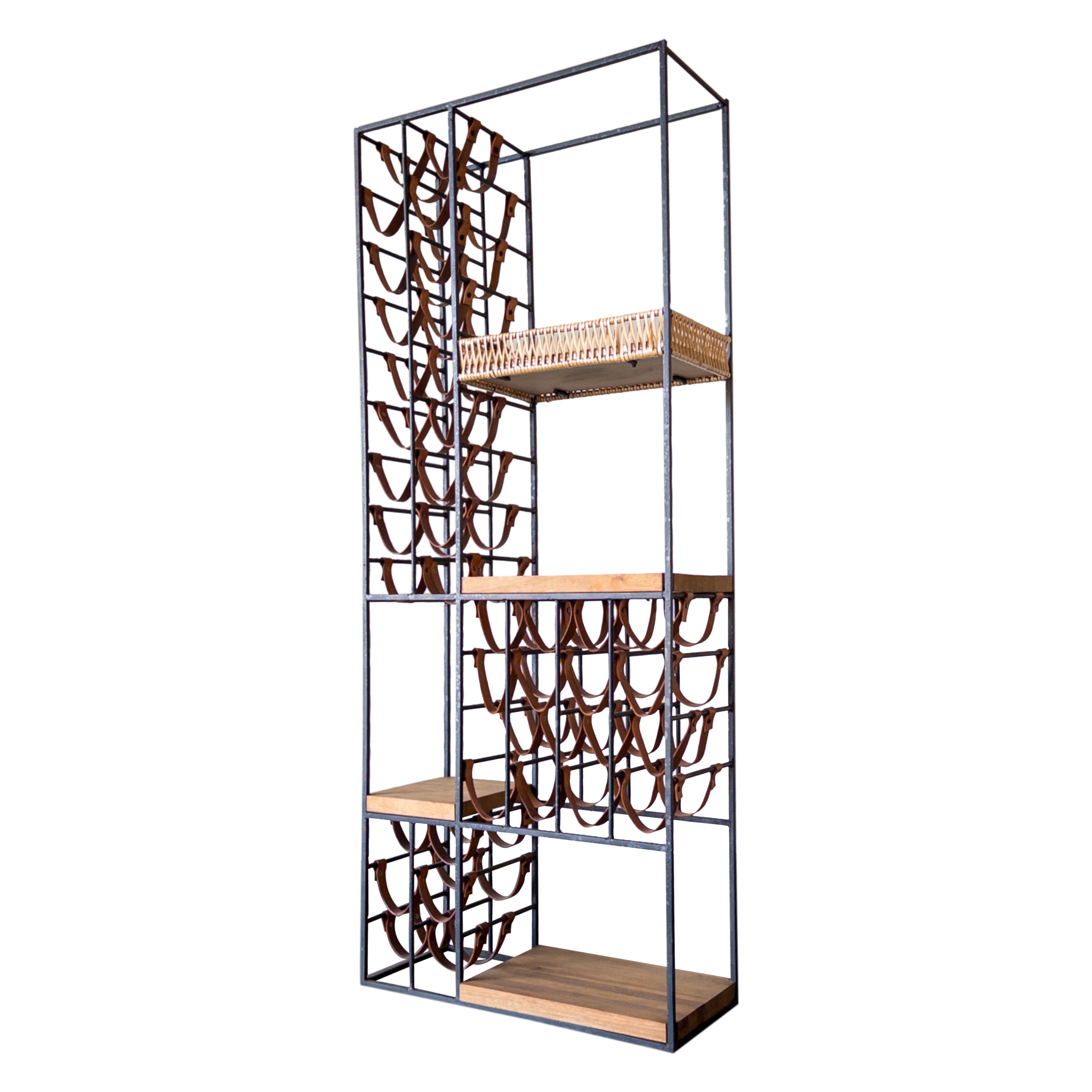 Extra Large Wine Rack with Shelving by Arthur Umanoff, 1960s