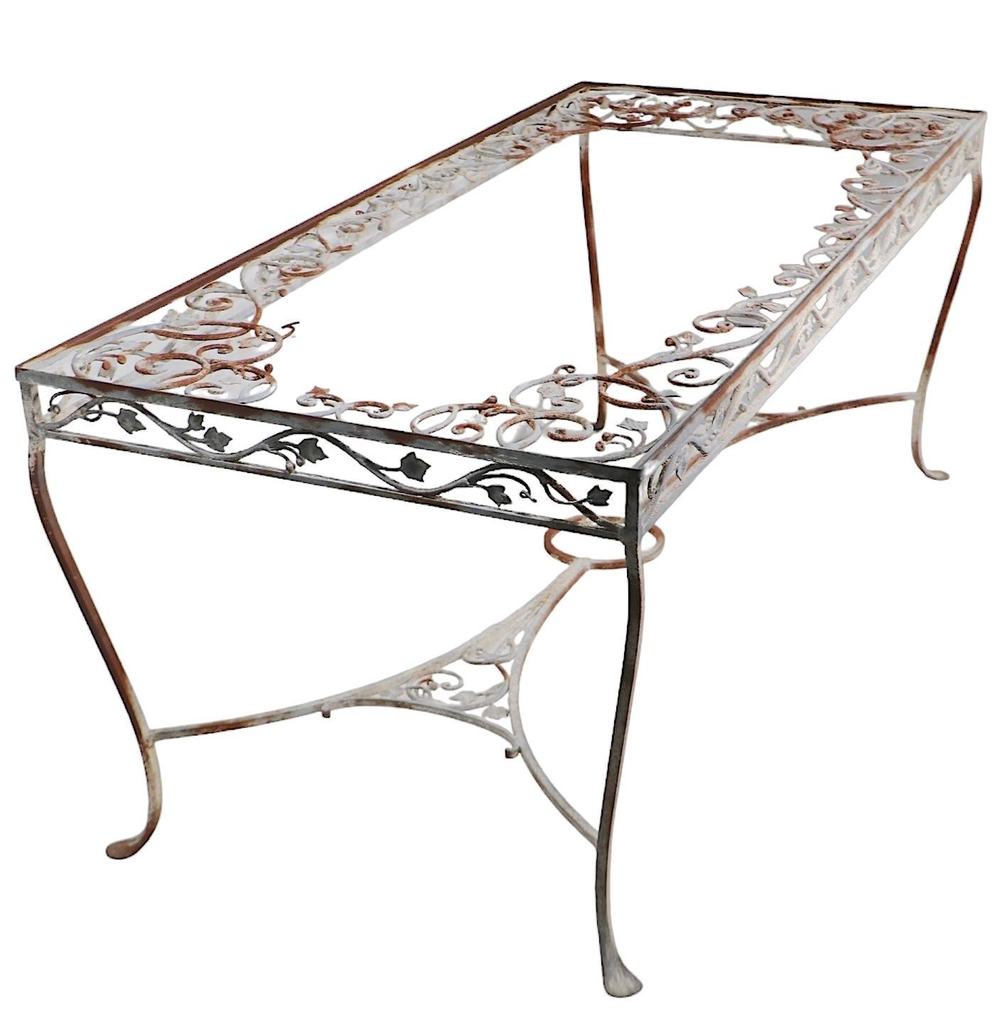 Extra Large Wrought Iron Dining Table by Salterini  For Sale 2