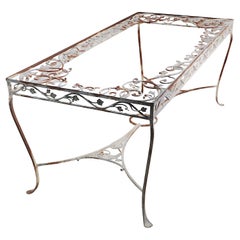 Extra Large Wrought Iron Dining Table by Salterini 