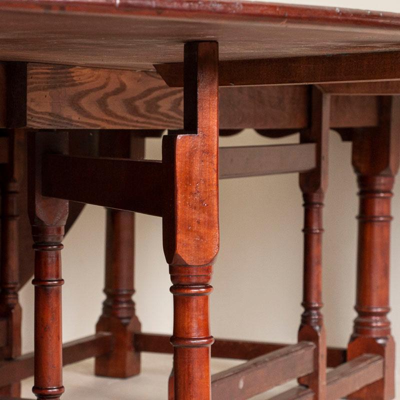 Oak Extra Long Antique Gateleg Table English Drop Leaf Wake Table