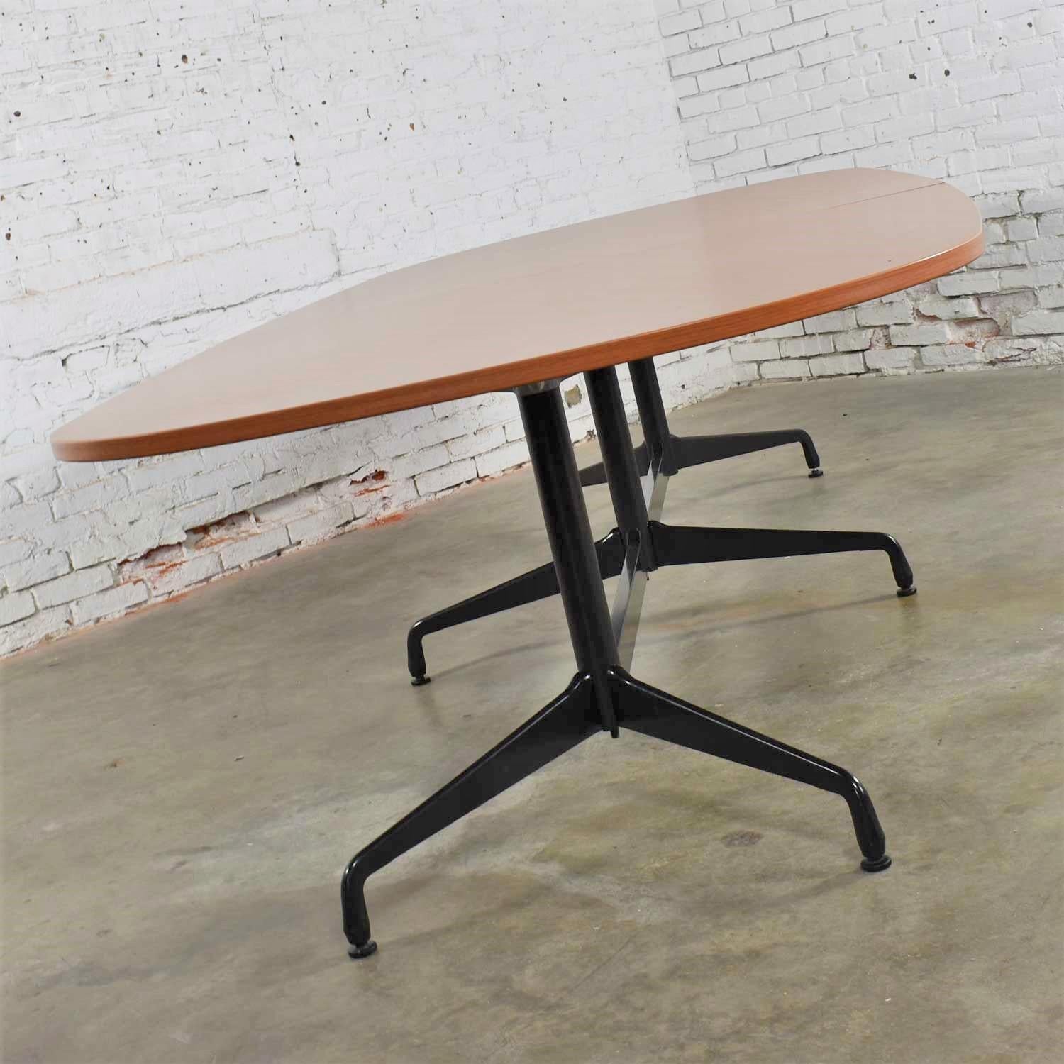 Extra Long Segmented Base Elliptical Table by Eames for Herman Miller 2