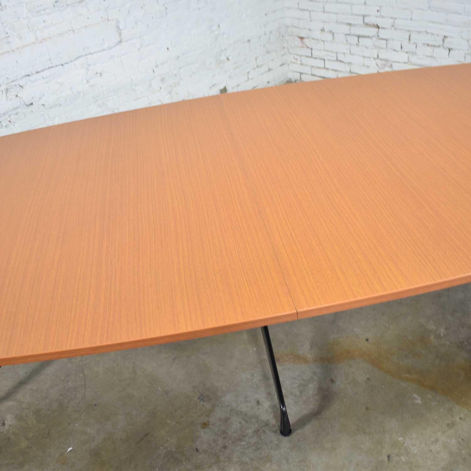Extra Long Segmented Base Elliptical Table by Eames for Herman Miller 6