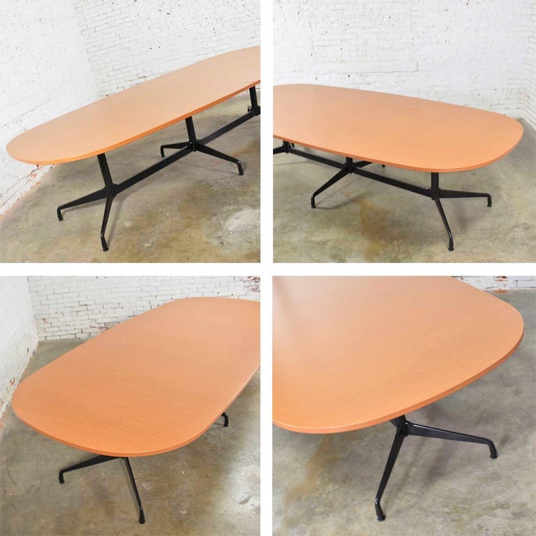 Extra Long Segmented Base Elliptical Table by Eames for ...