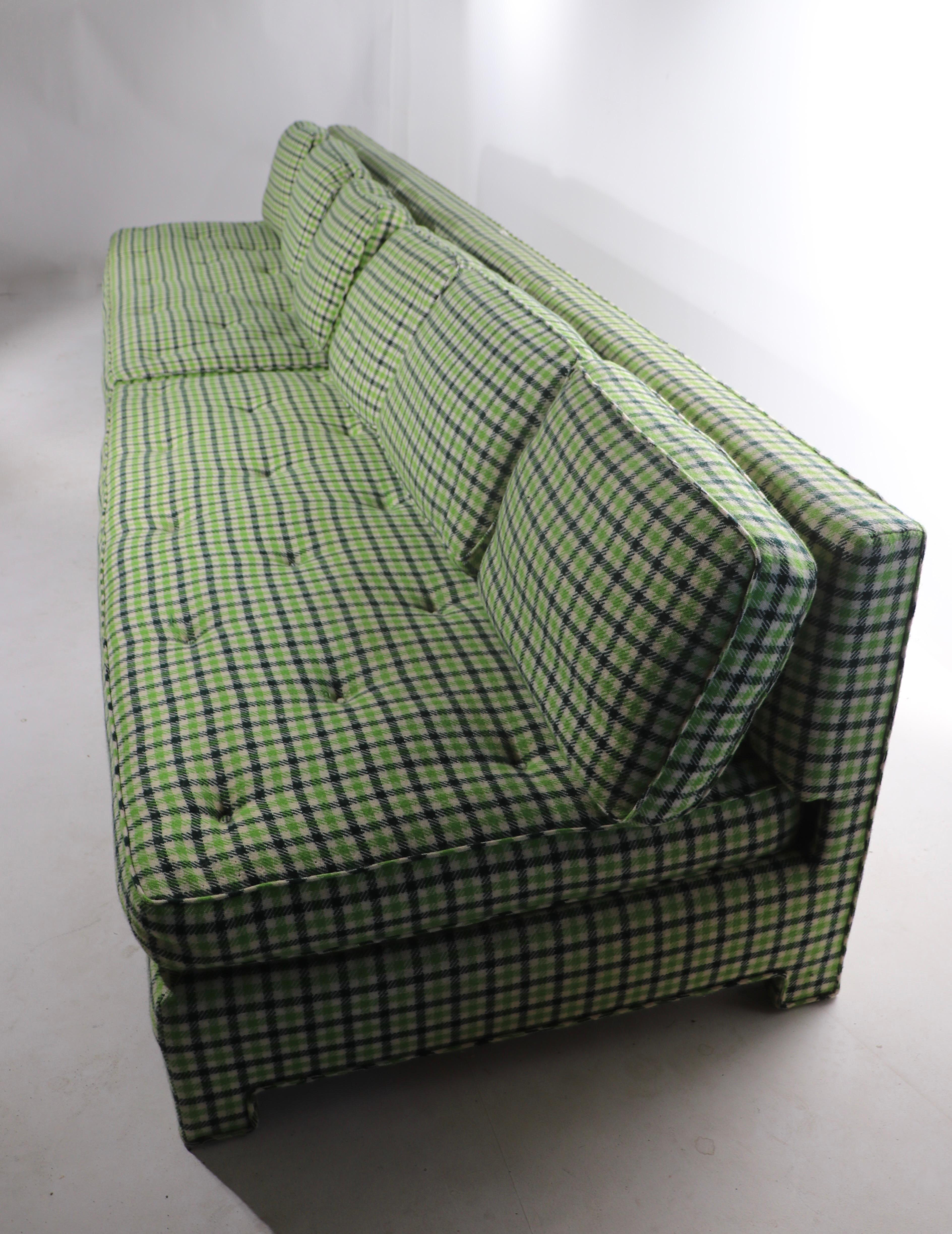 70s plaid couch