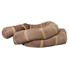 Extra Long, 36’ Hans Roebers Leather Snake Beanbag Sofa, 1970s