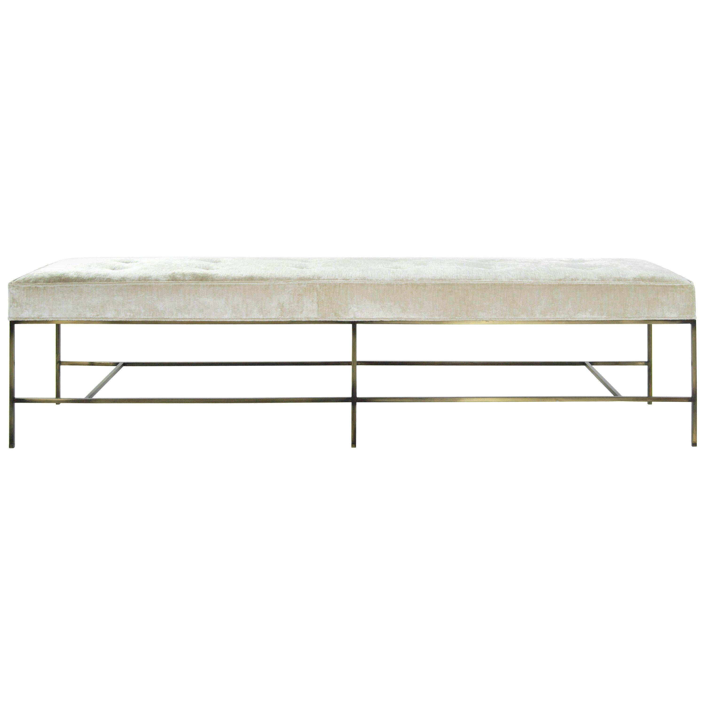 Stamford Modern's Architectural Bronze Bench in Chenille