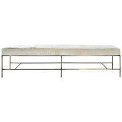 Stamford Modern's Architectural Bronze Bench in Chenille