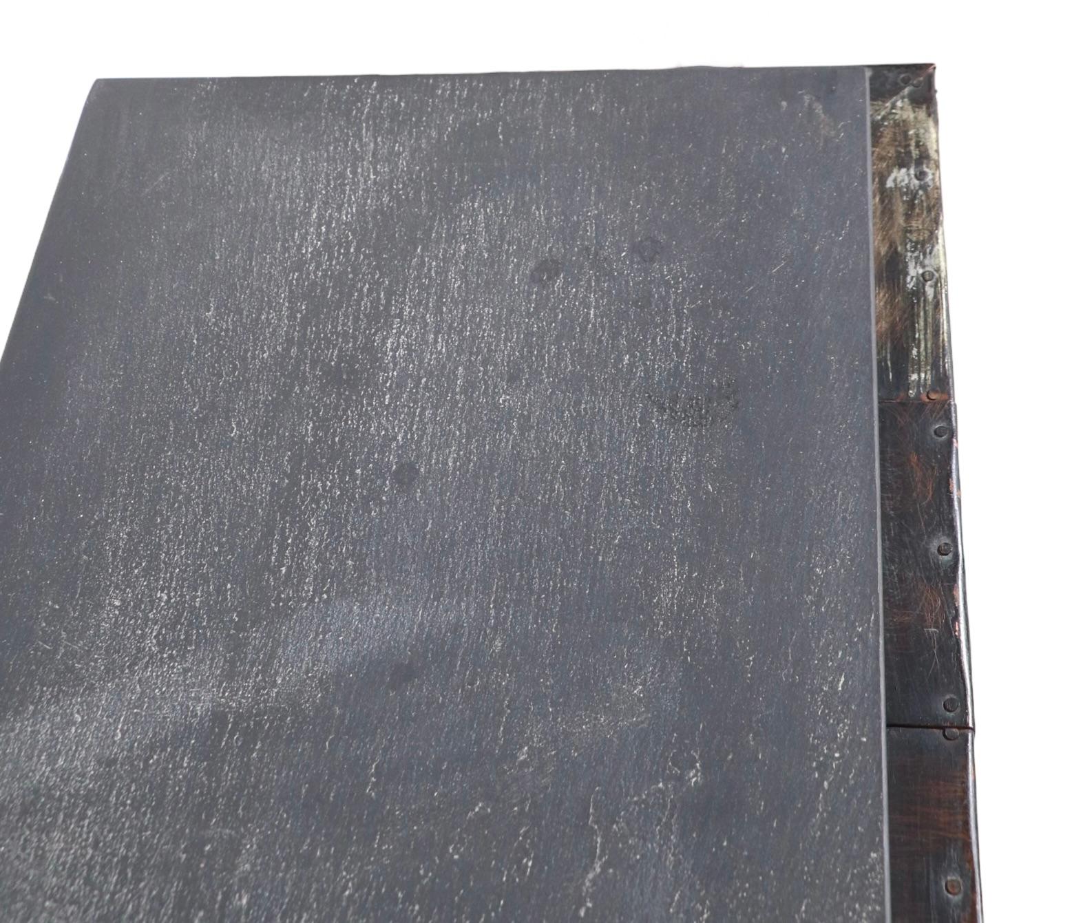 Brass Extra Long Brutalist Wall Mount Shelf and Matching Wall Mirror by Paul Evans