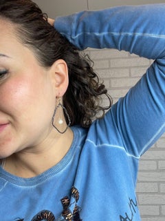 Extra long earrings 18KT gold diamond earrings extravagant style