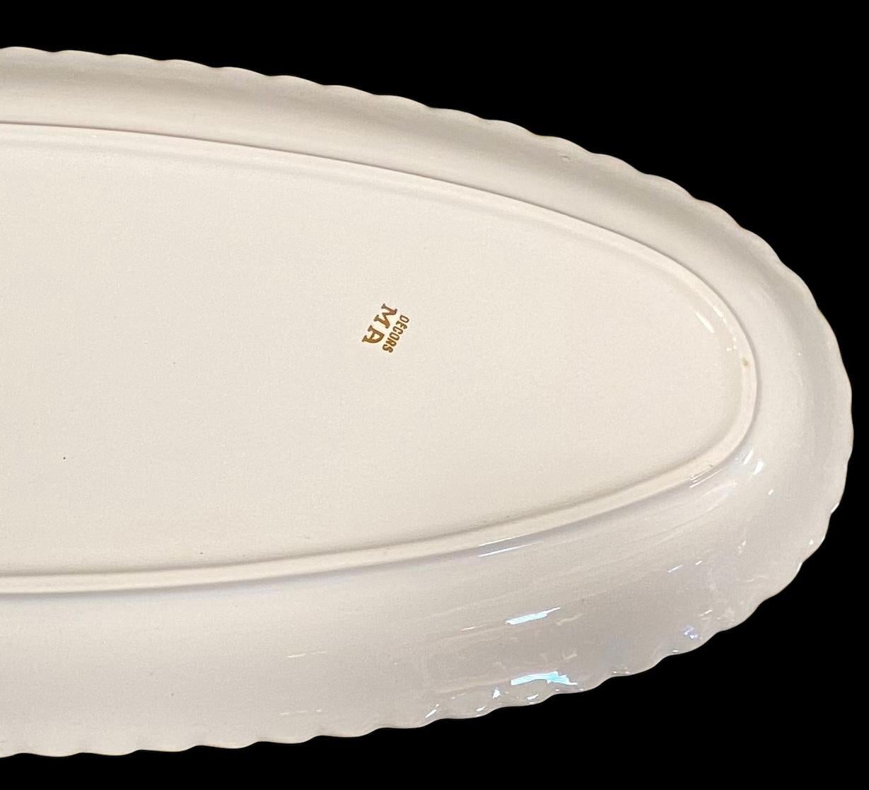 Bandeja de Porcelana Francesa Extra Larga para Servir Marisco. Porcelana francesa en venta 3