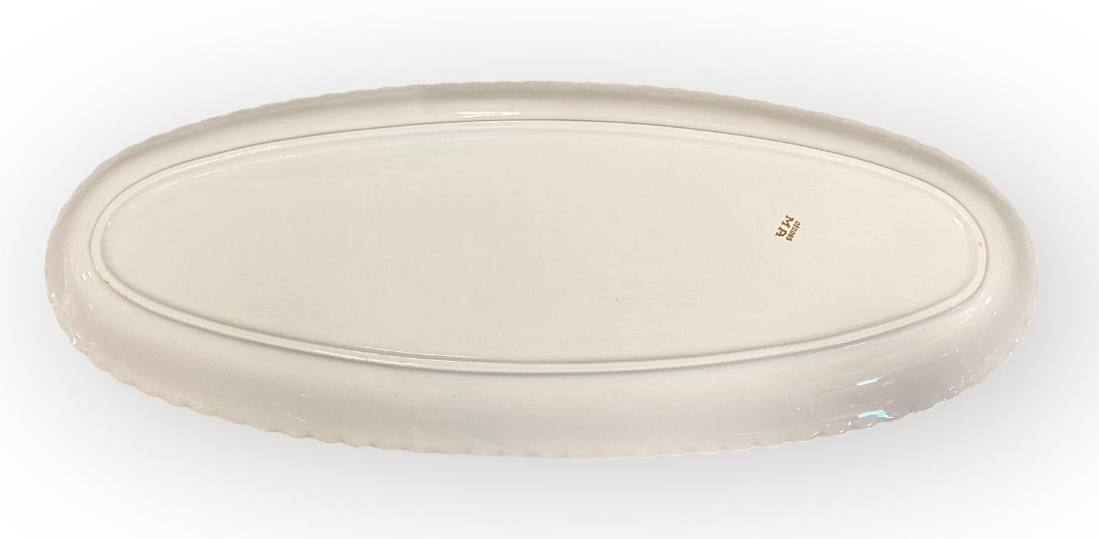 Bandeja de Porcelana Francesa Extra Larga para Servir Marisco. Porcelana francesa Francés en venta