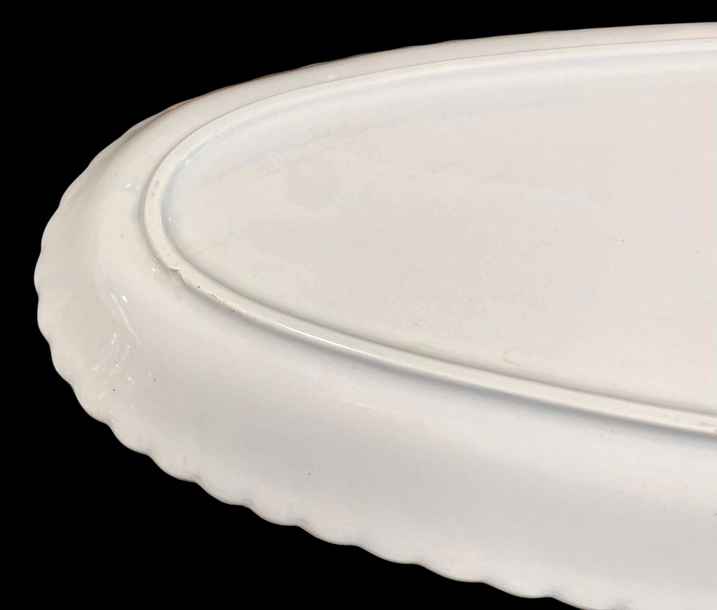 Bandeja de Porcelana Francesa Extra Larga para Servir Marisco. Porcelana francesa en venta 2