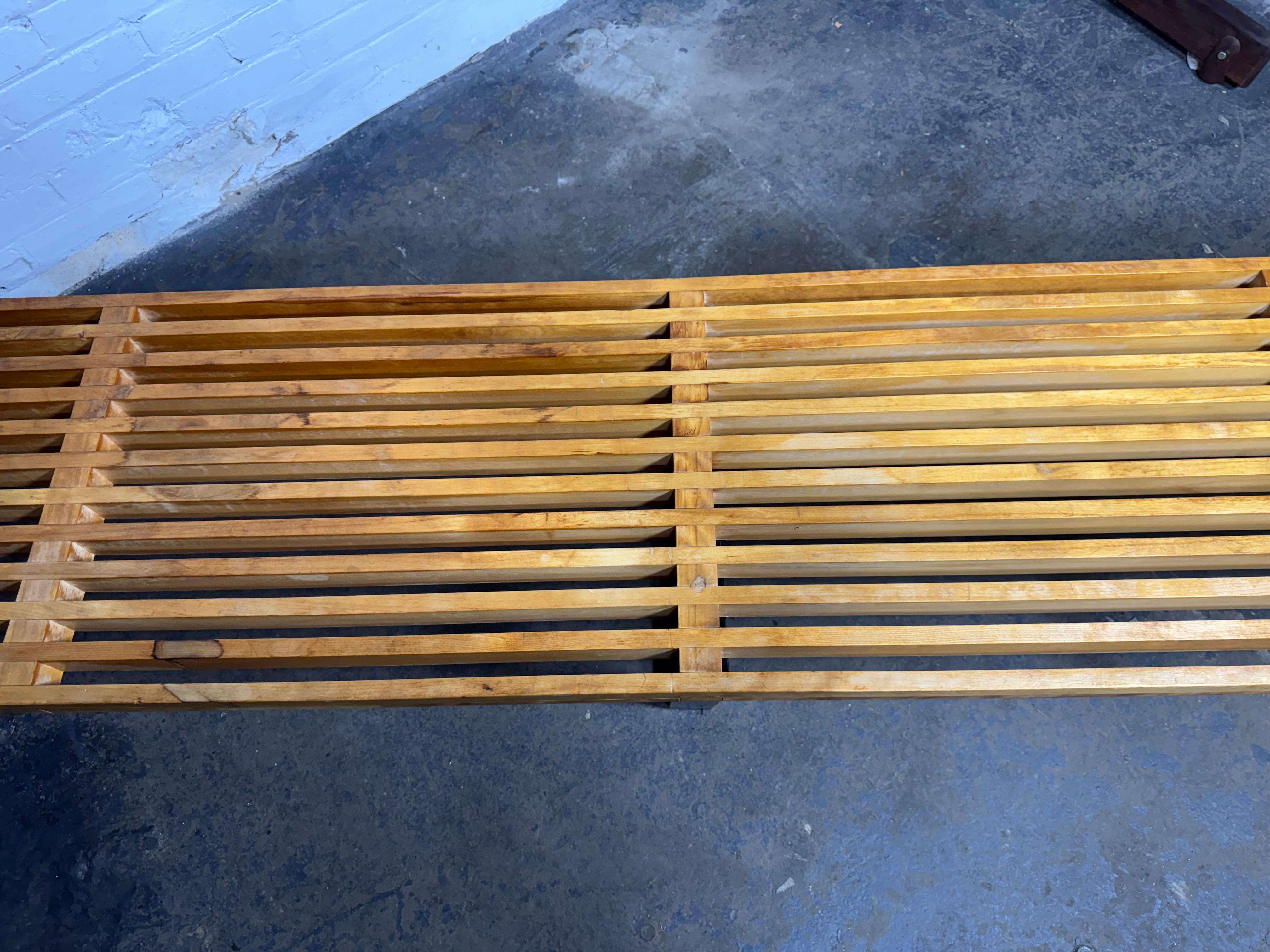 Extra Long George Nelson Platform Bench by Herman Miller, early 1950's For Sale 2