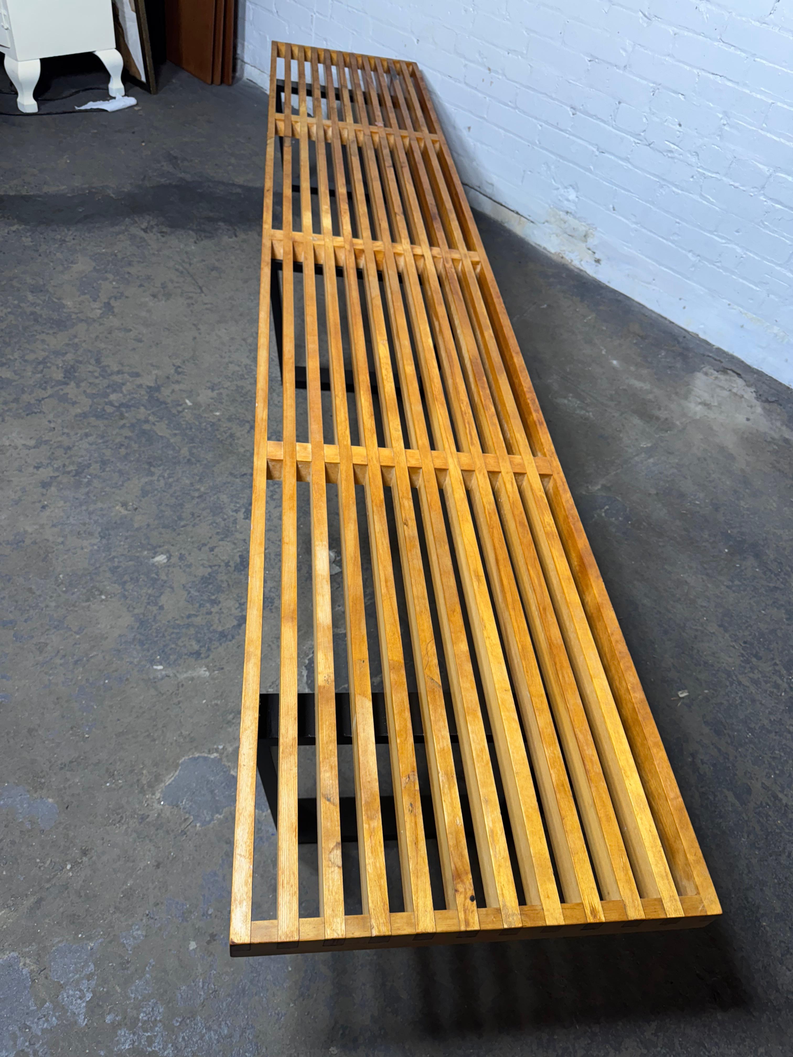 Extra Long George Nelson Platform Bench by Herman Miller, early 1950's For Sale 3