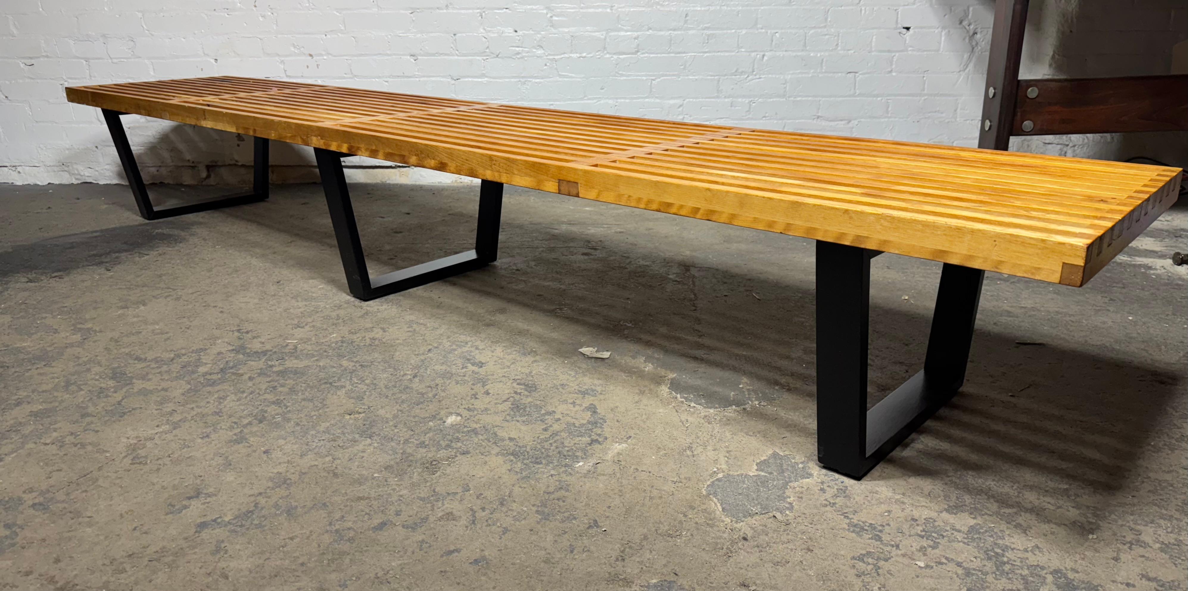 Extra Long George Nelson Platform Bench by Herman Miller, early 1950's For Sale 5