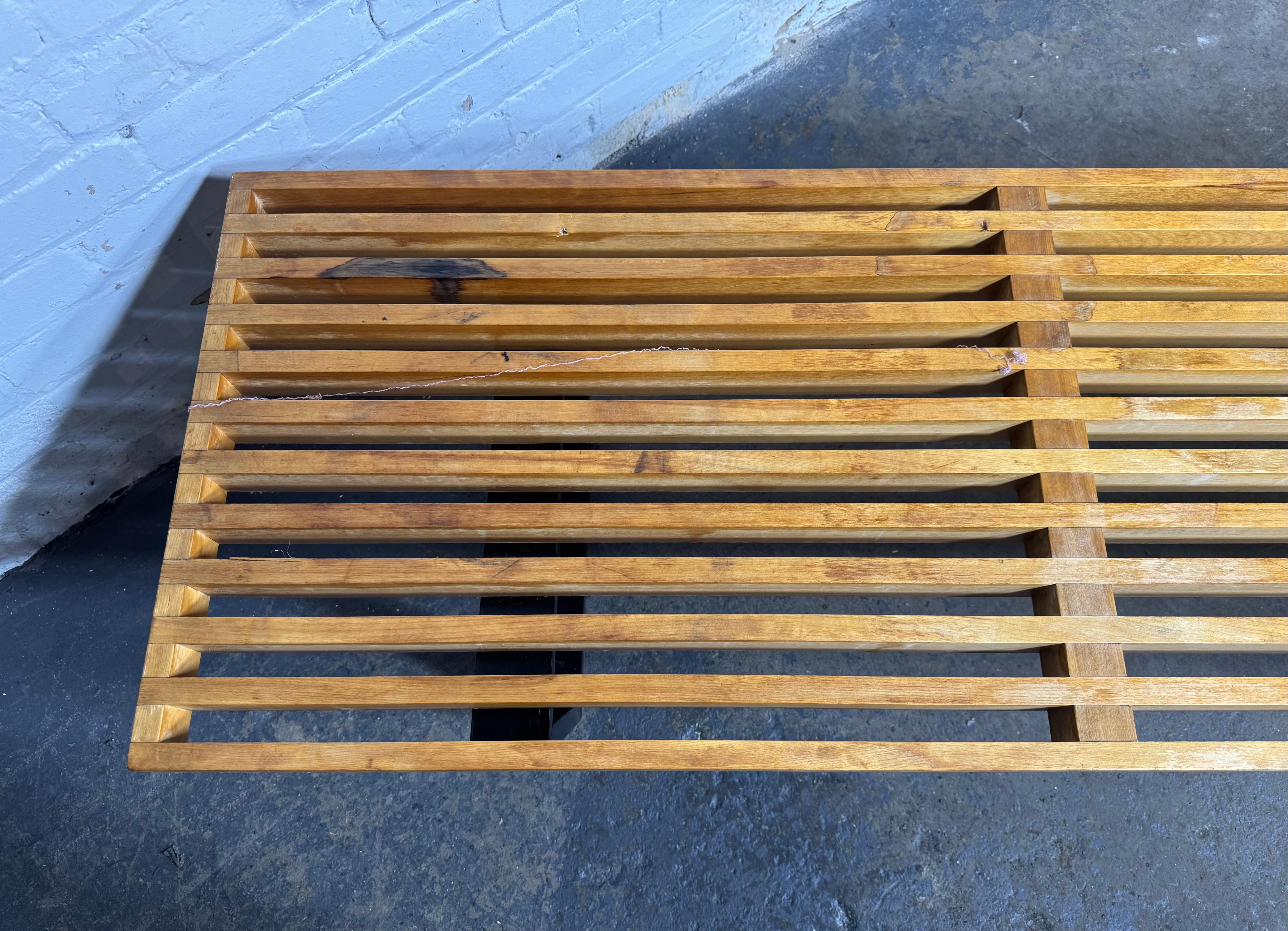 Extra Long George Nelson Platform Bench by Herman Miller, early 1950's For Sale 7