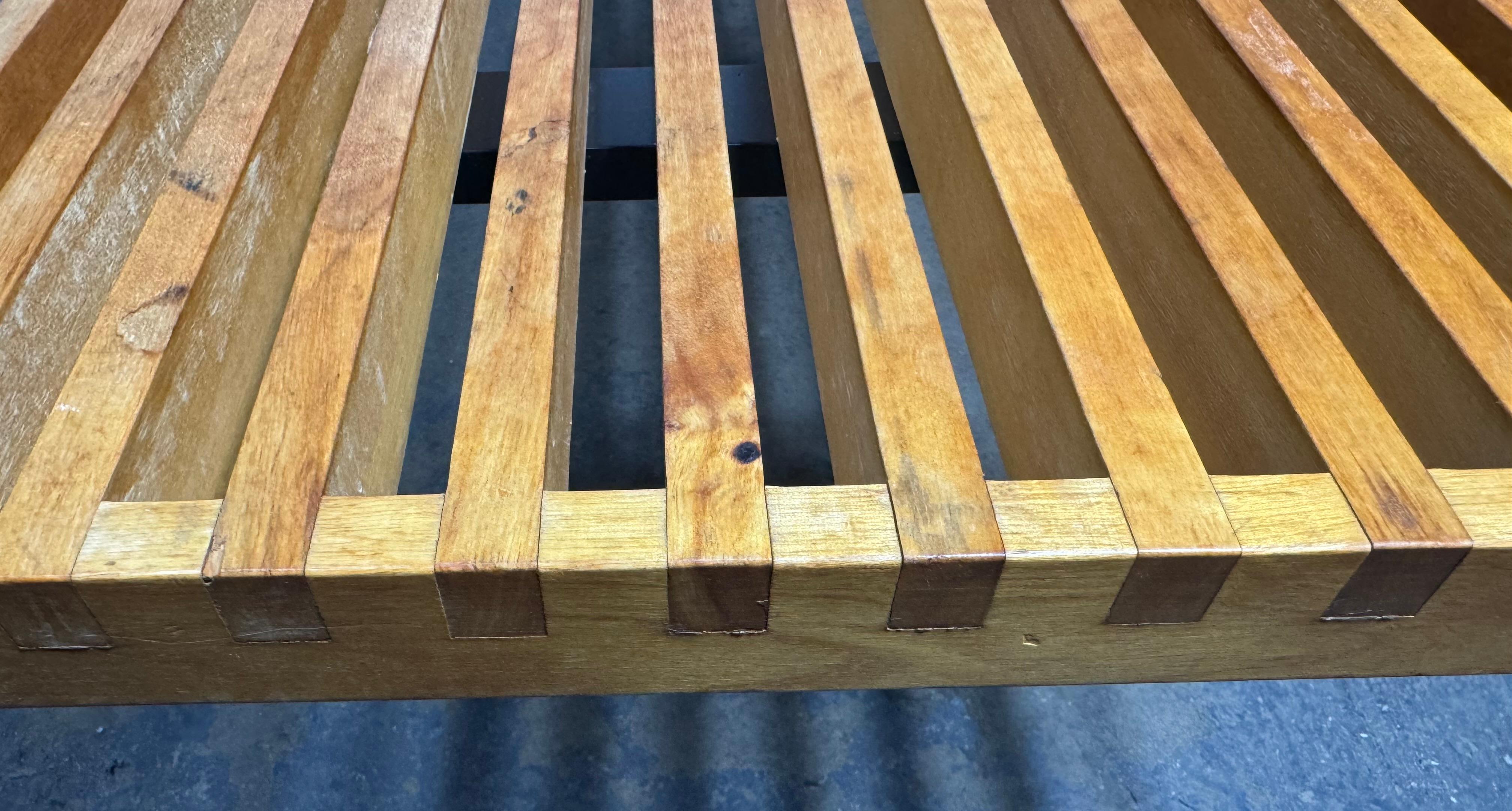Mid-20th Century Extra Long George Nelson Platform Bench by Herman Miller, early 1950's For Sale