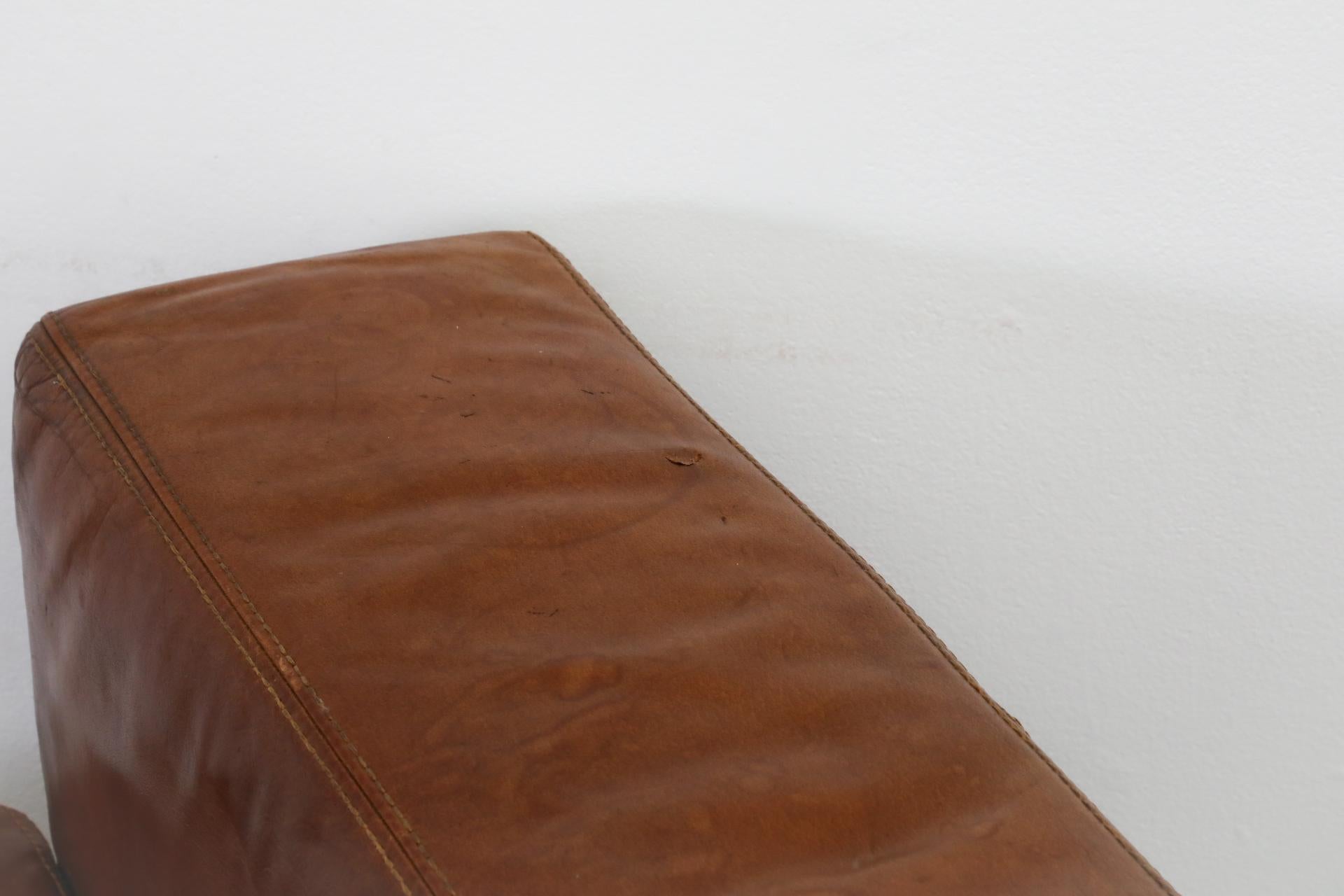 Extra Long Gerard van den Berg Style Cognac Leather Sofa by Topform 10
