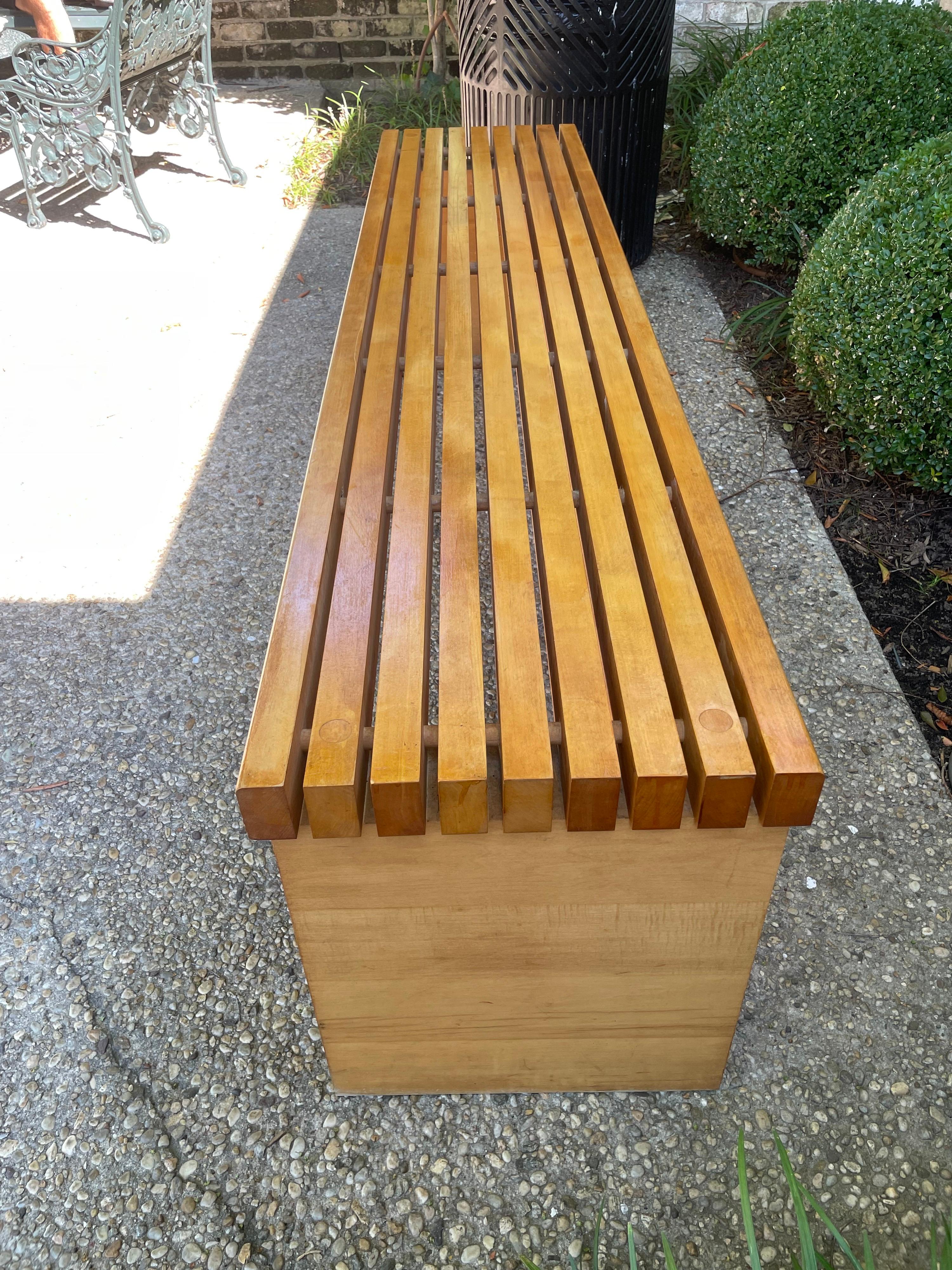 extra long wood bench