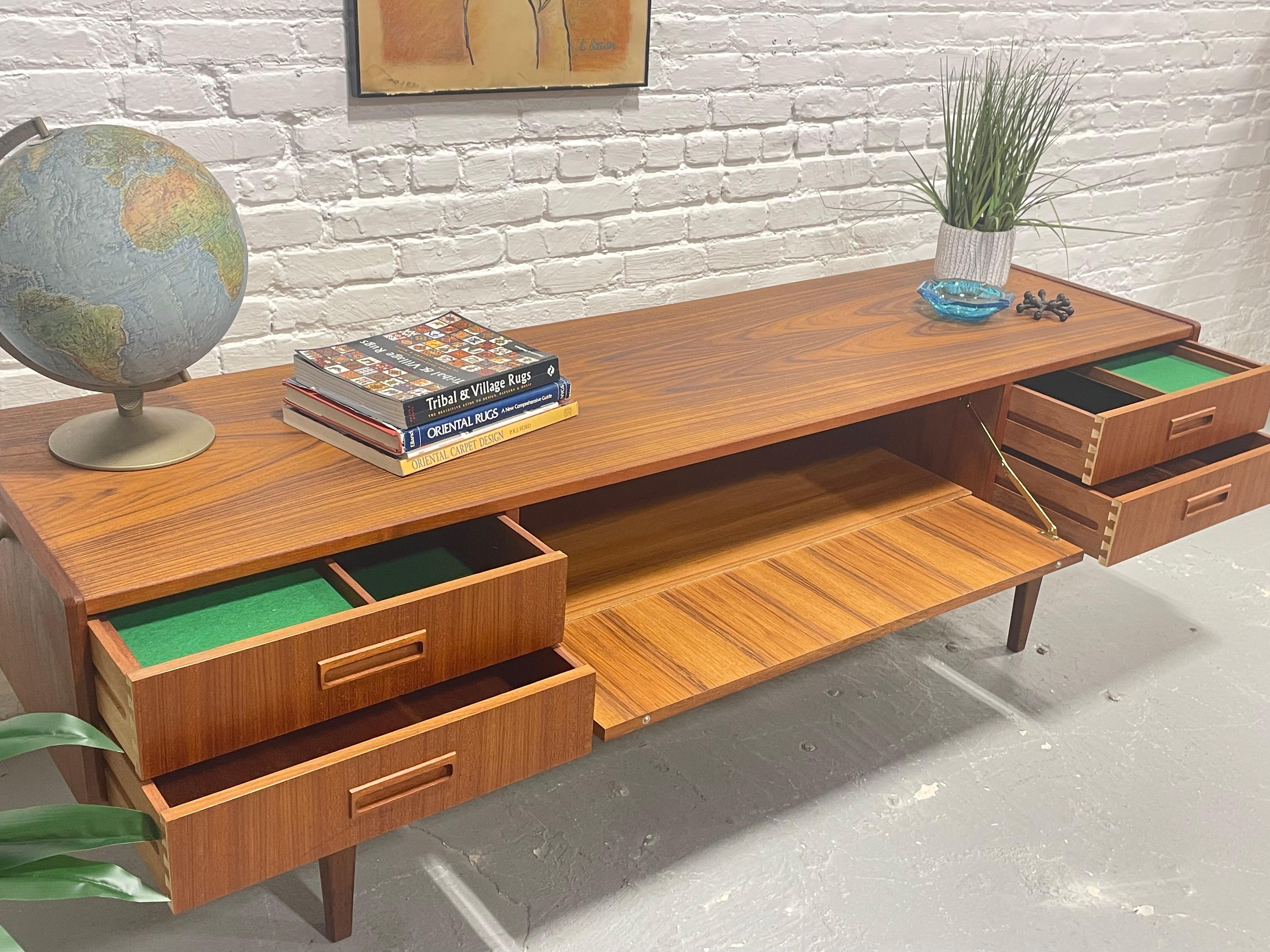 Mid-20th Century Extra Long Mid-Century Modern Credenza / Media Stand by P. Westergaard’s Mobelfa For Sale
