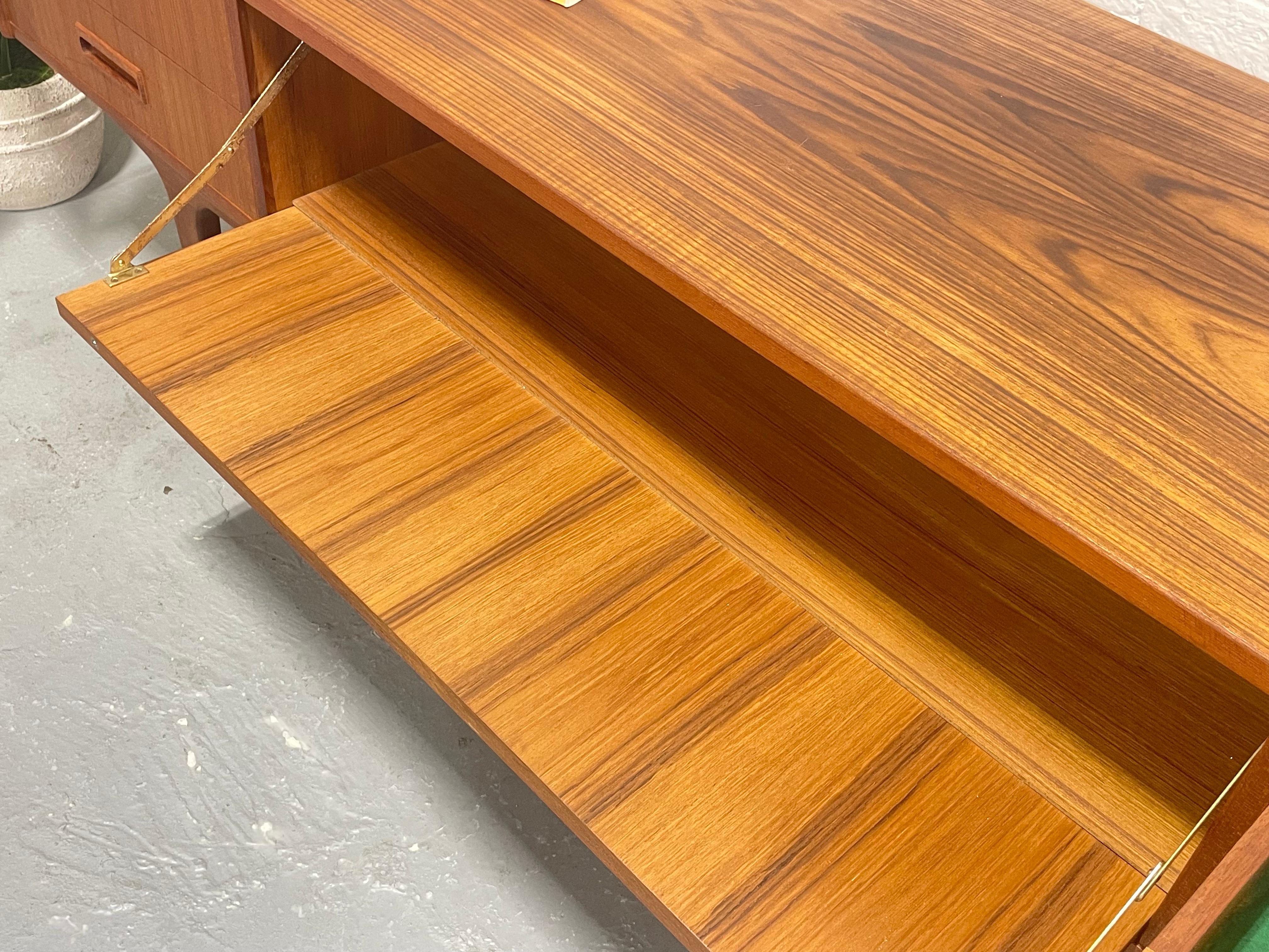 Extra Long Mid-Century Modern Credenza / Media Stand by P. Westergaard’s Mobelfa For Sale 3