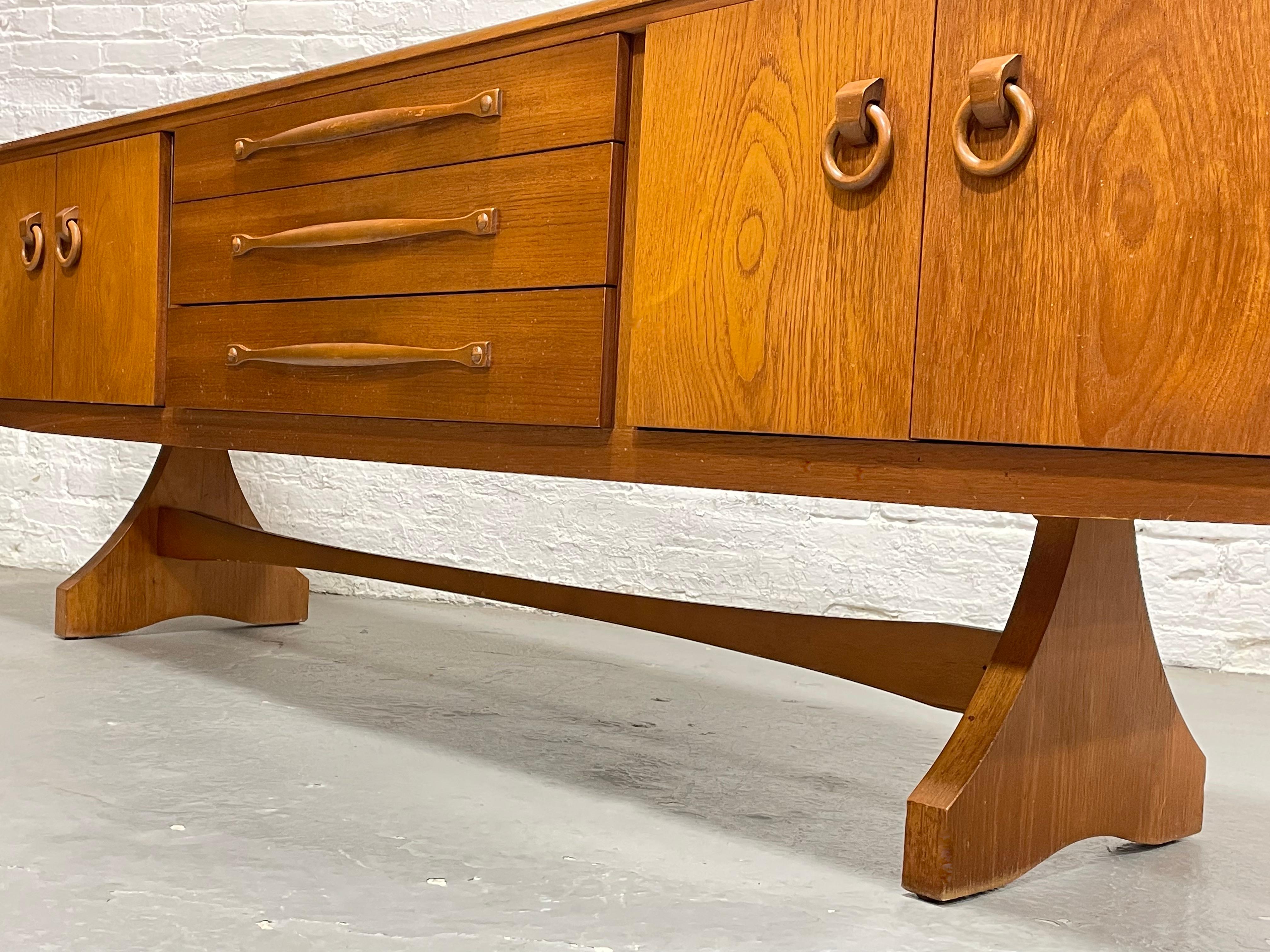 Extra LONG Mid Century Modern Danish Teak CREDENZA / Media Stand, c. 1960's For Sale 6