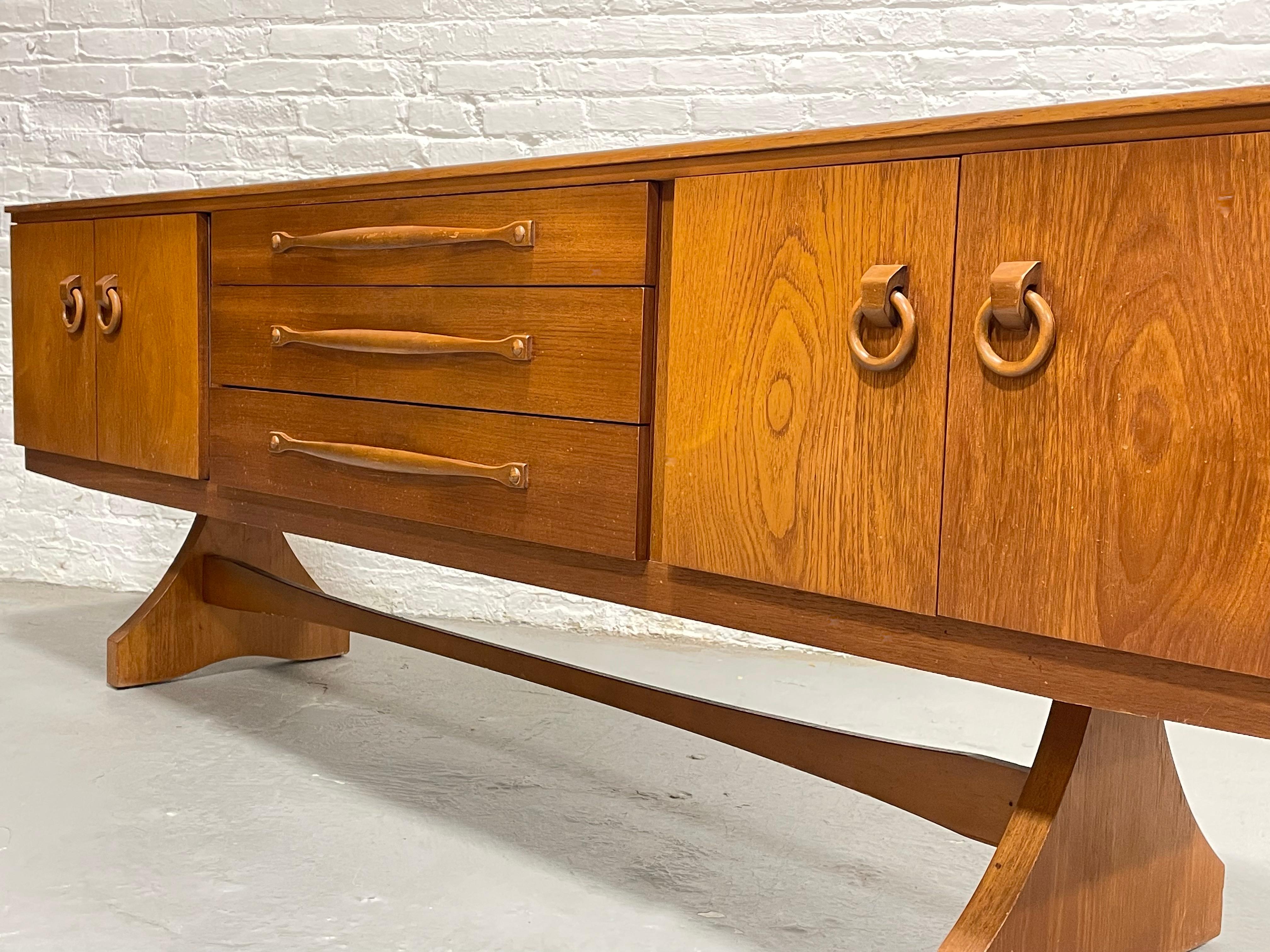 Extra LONG Mid Century Modern Danish Teak CREDENZA / Media Stand, c. 1960's For Sale 7