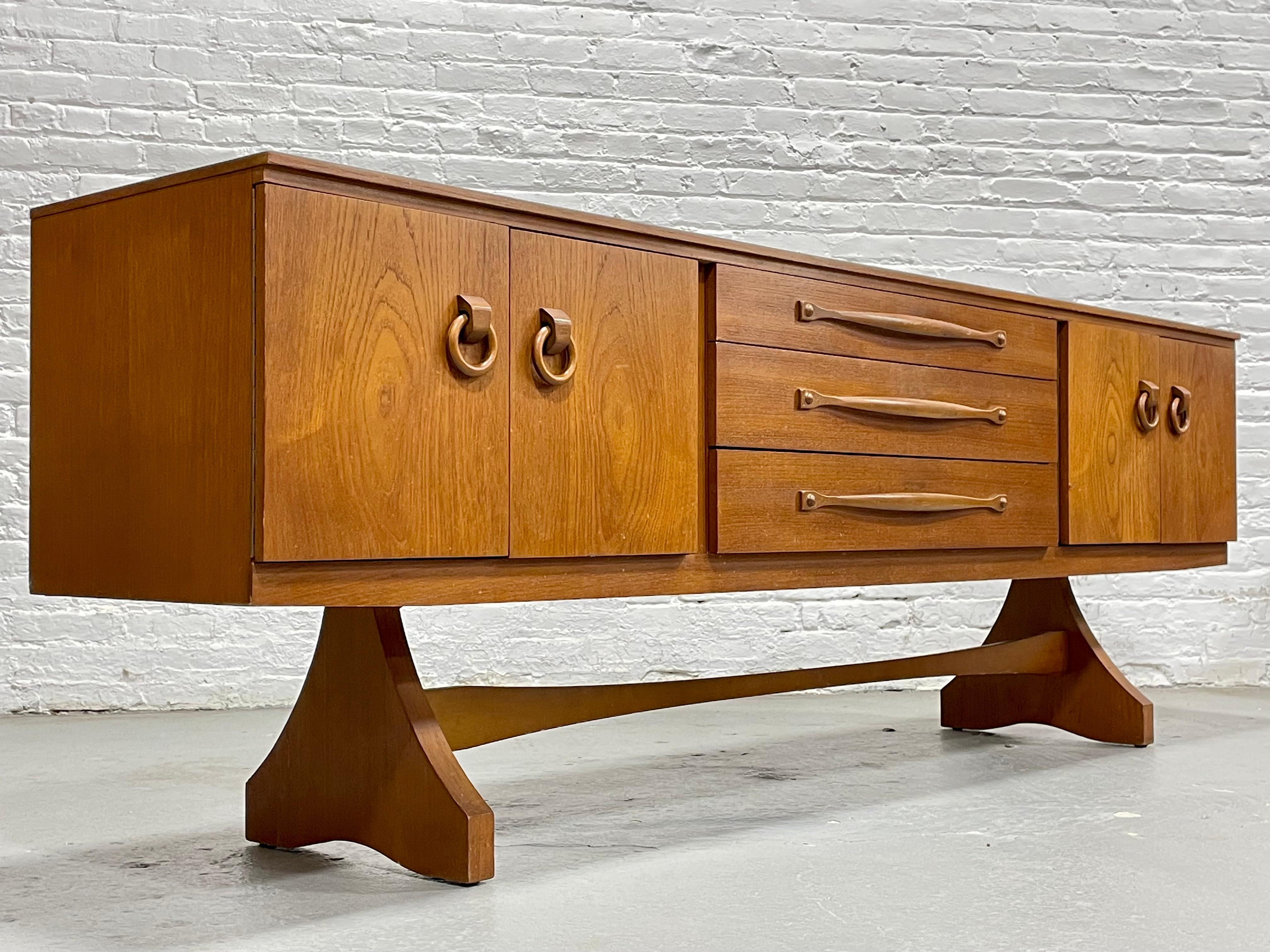Extra LONG Mid Century Modern Danish Teak CREDENZA / Media Stand, c. 1960's For Sale 3