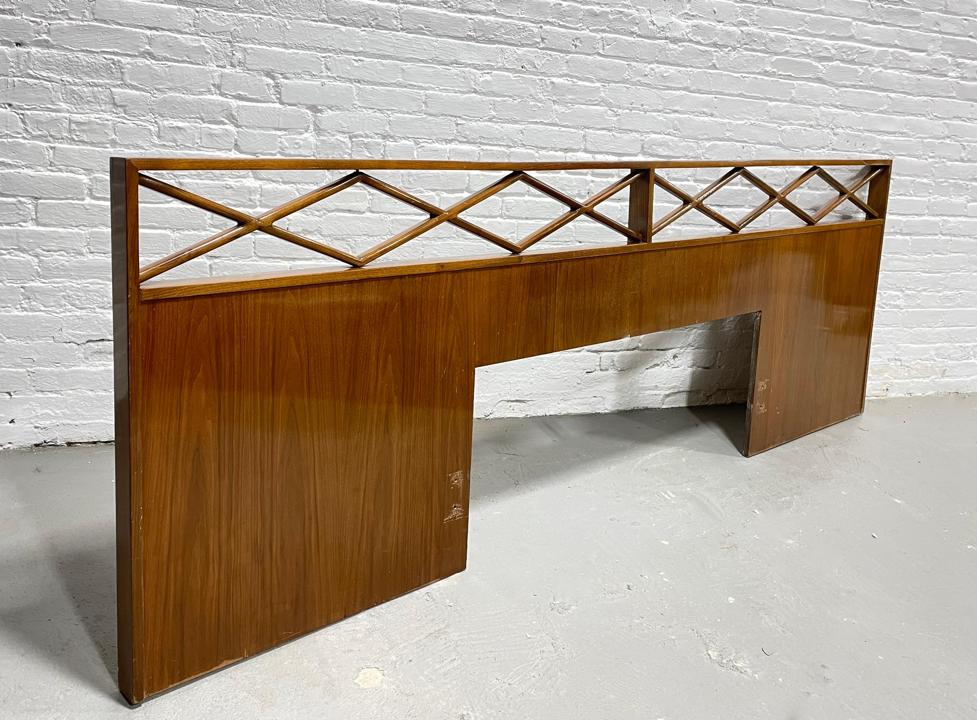 Extra Long Mid-Century Modern Headboard Bed / King / Queen / Full For Sale 4