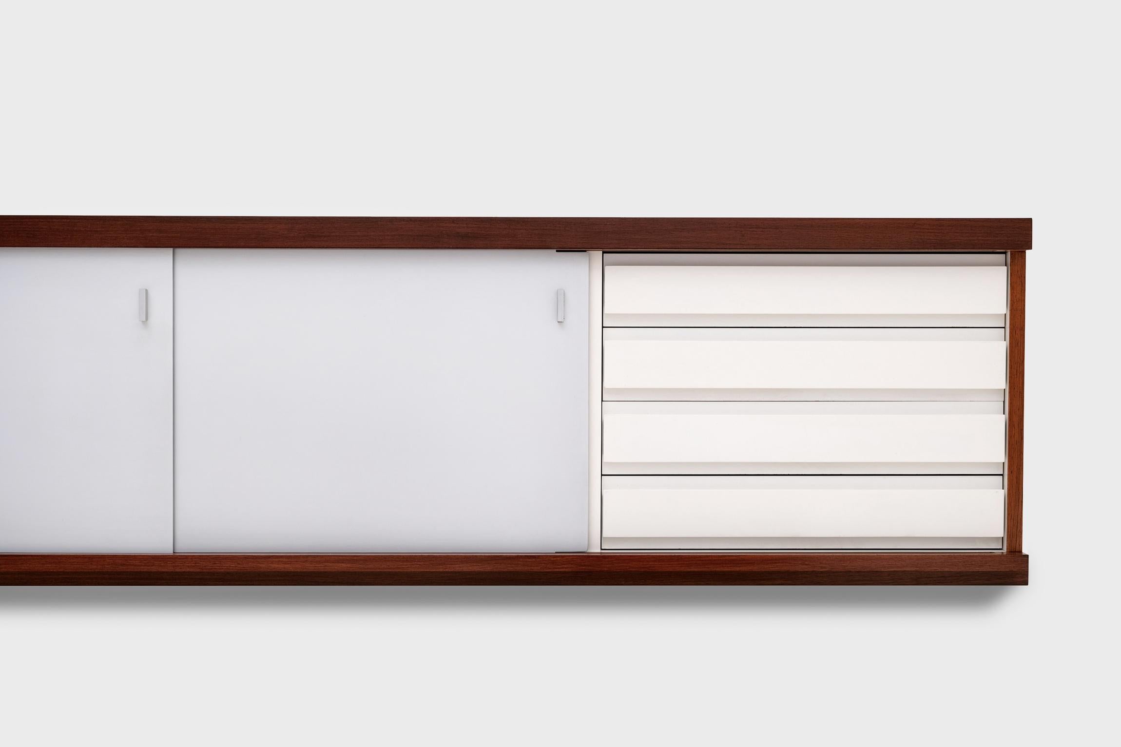 Brushed Extra Long Mid-Century Modern Rosewood Sideboard by Horst Brüning