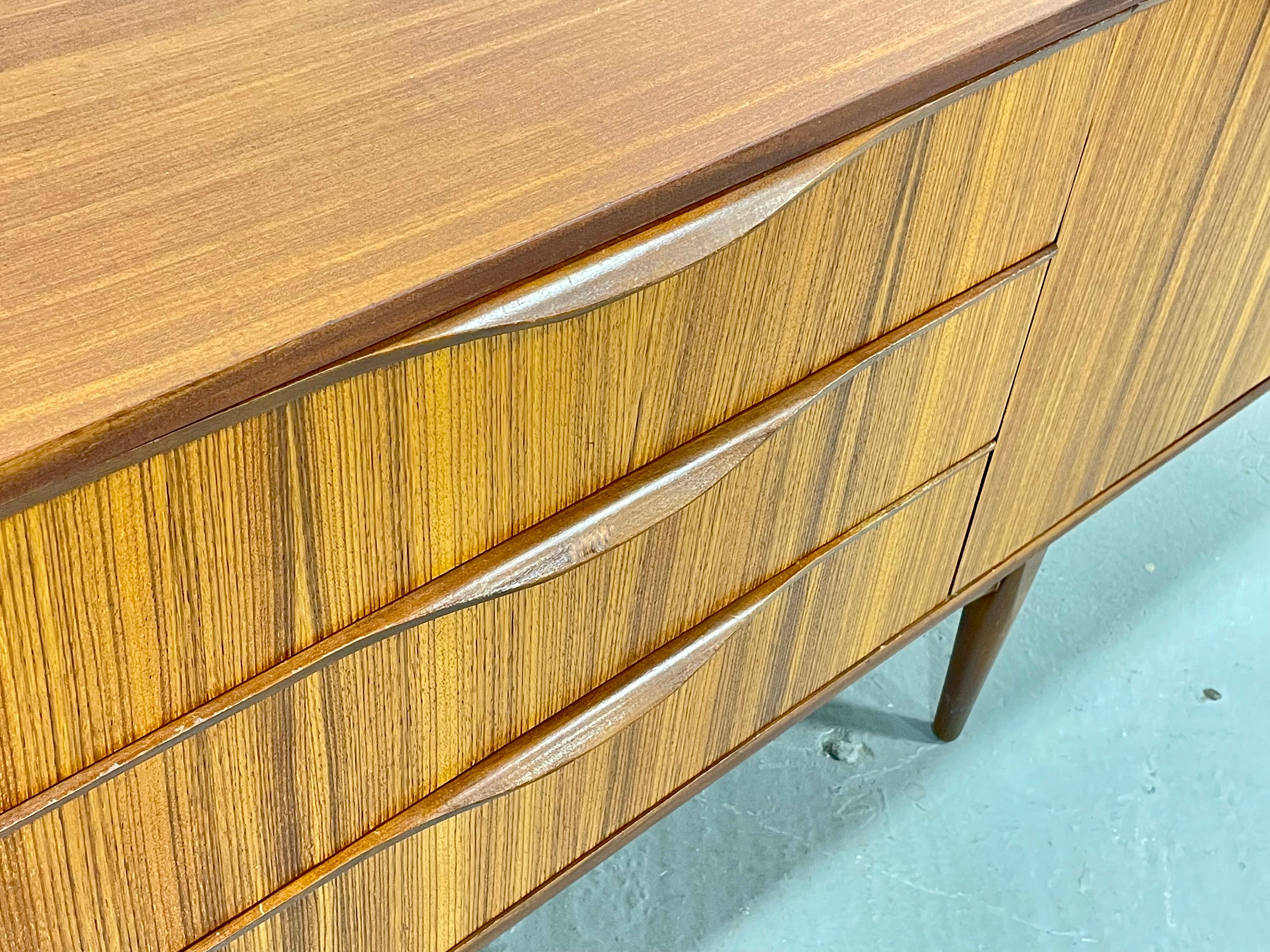 Extra Long Mid Century Modern TEAK CREDENZA by A.H. McIntosh, Scotland For Sale 7