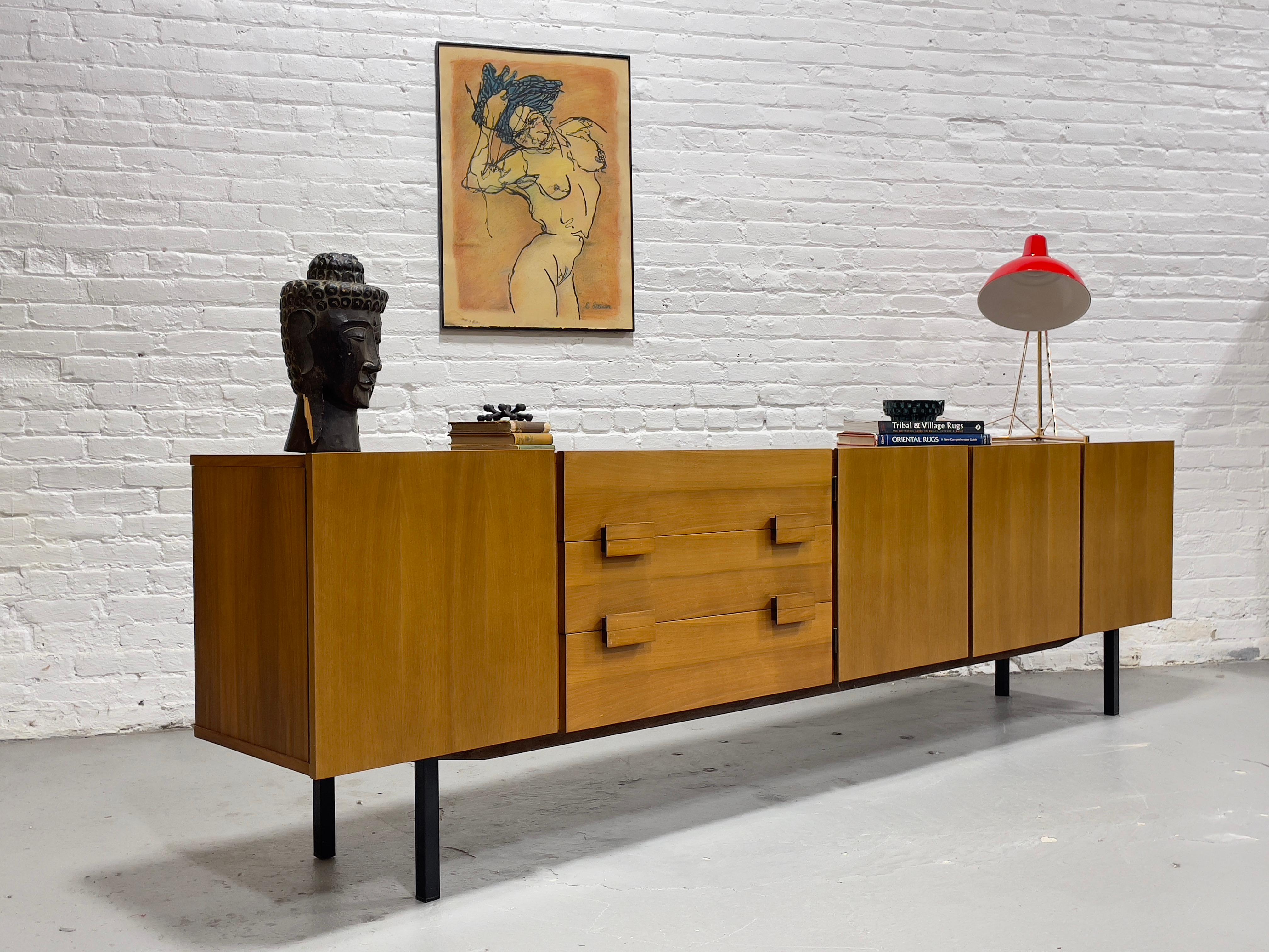 EXTRA LONG Mid Century Modern Teak CREDENZA / Sideboard, c. 1960s For Sale 5