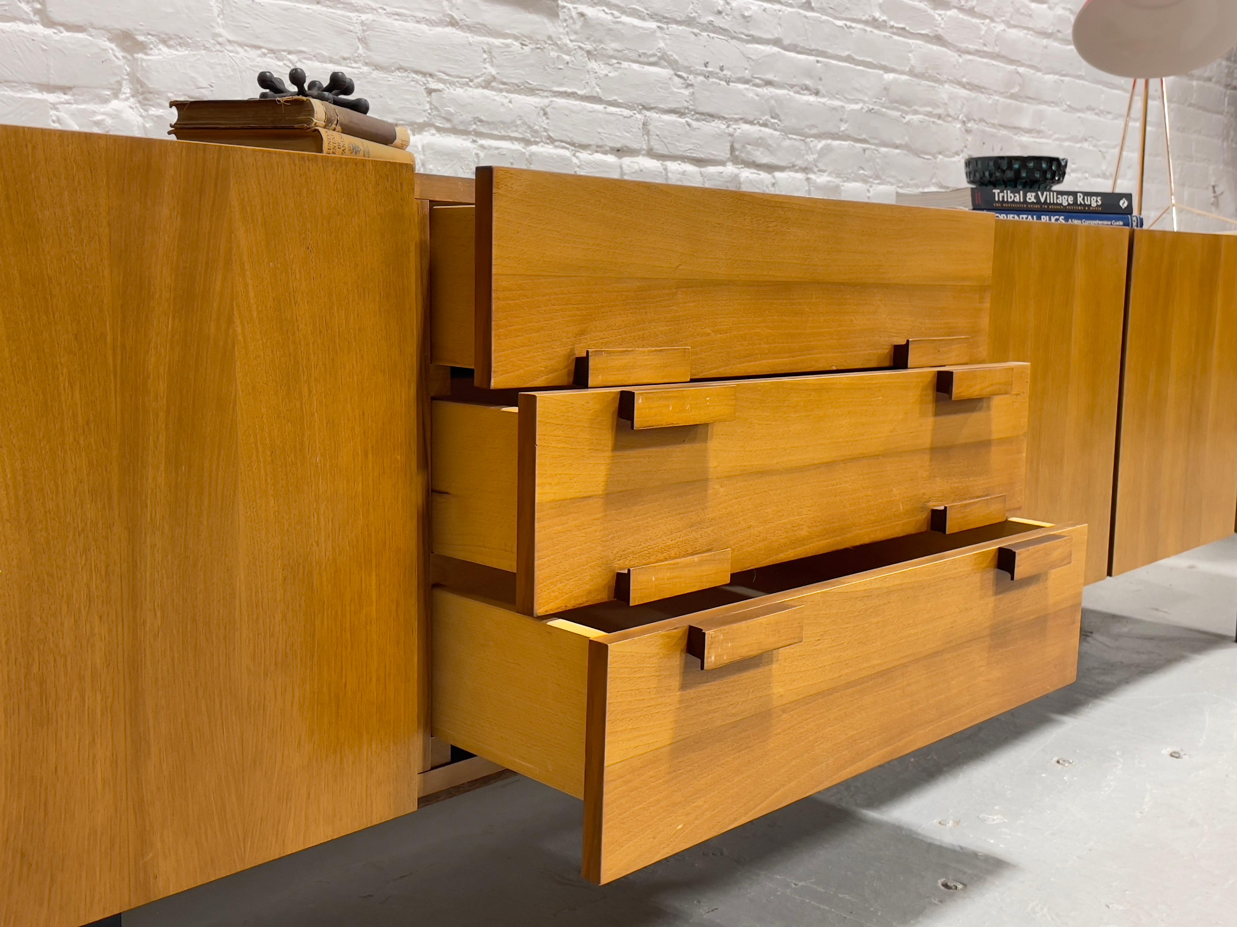 EXTRA LONG Mid Century Modern Teak CREDENZA / Sideboard, c. 1960s For Sale 7