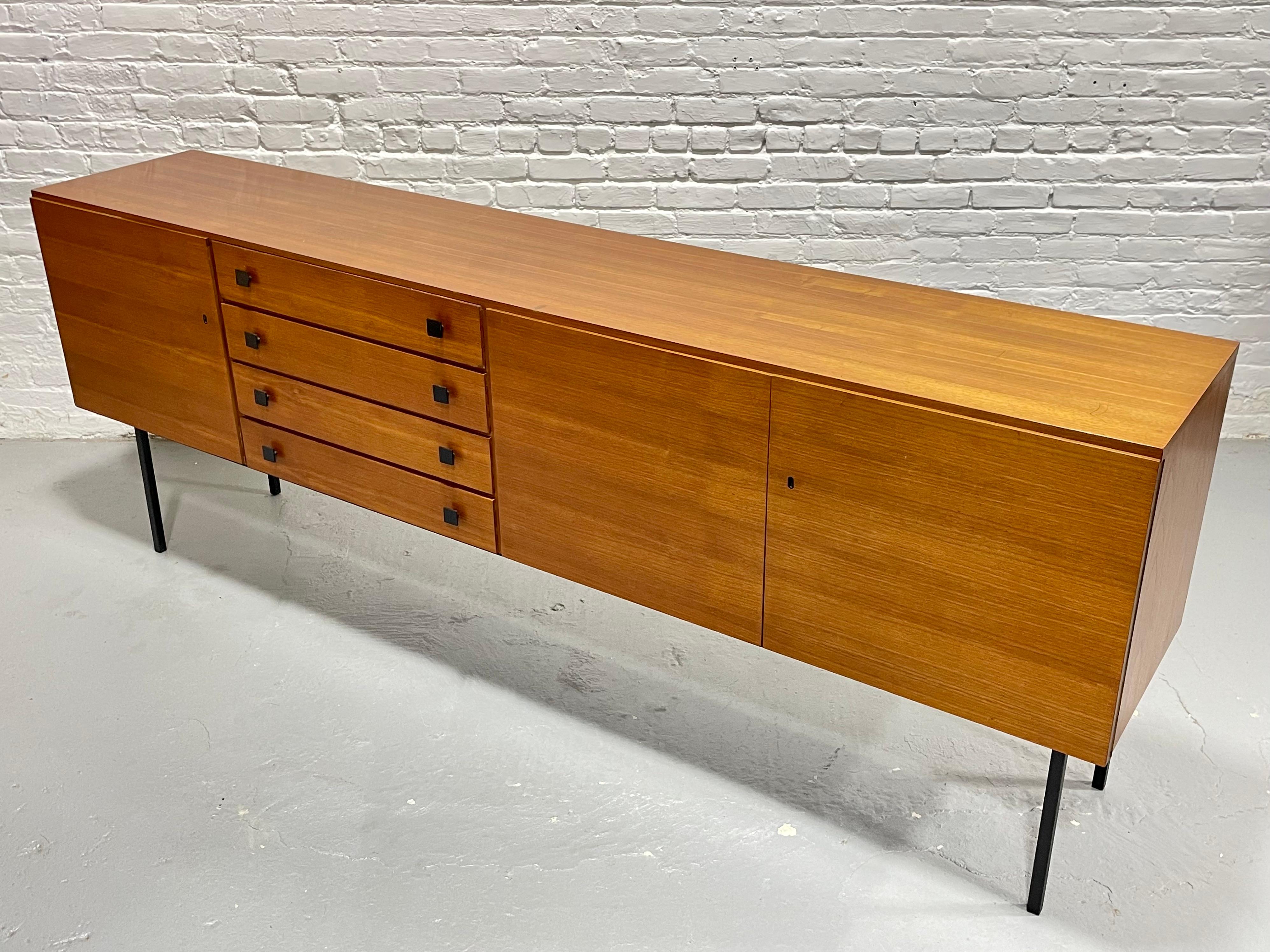 Extra Long Mid Century MODERN Teak CREDENZA / Sideboard, c. 1960s 8