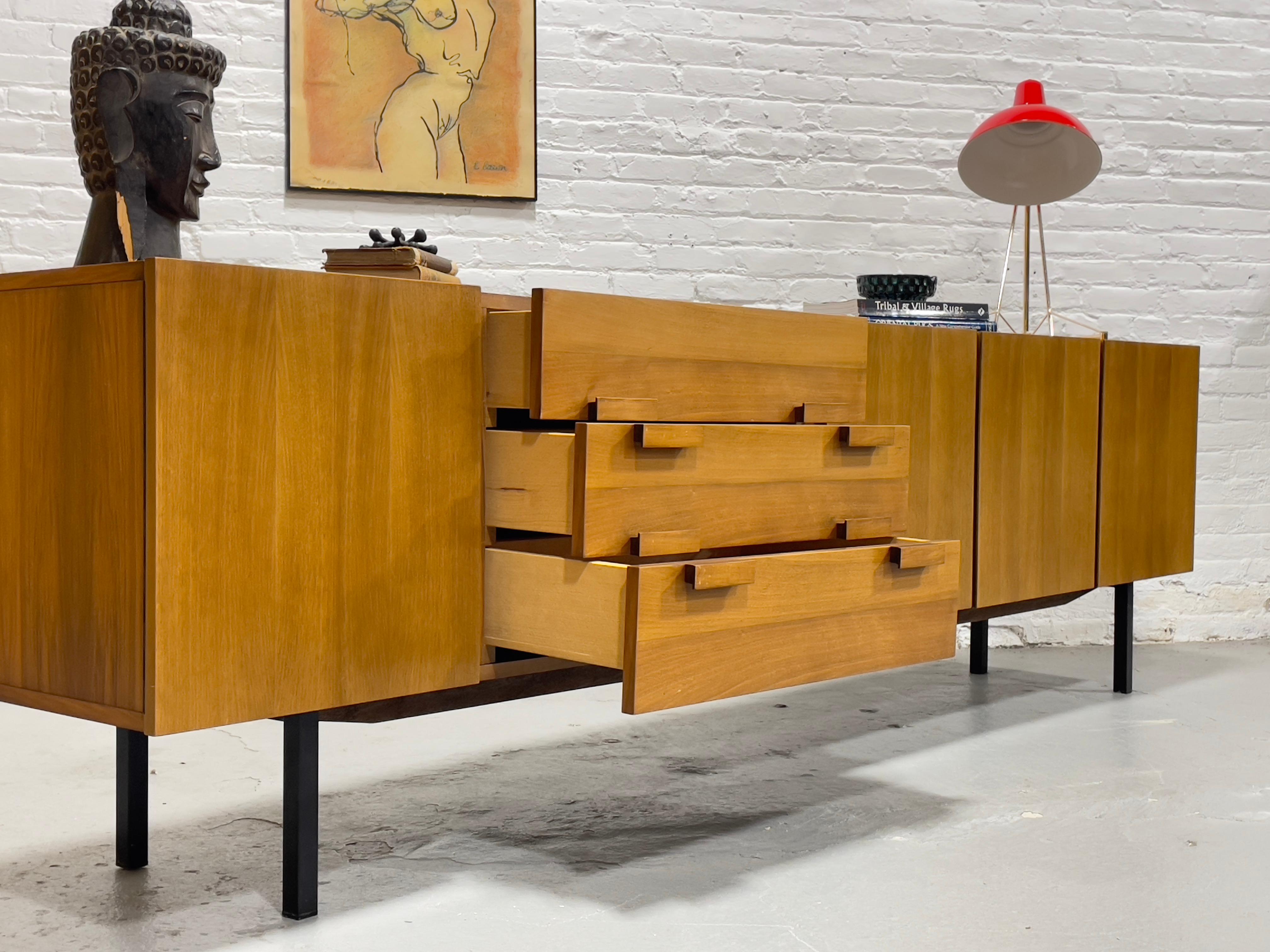 EXTRA LONG Mid Century Modern Teak CREDENZA / Sideboard, c. 1960s For Sale 9