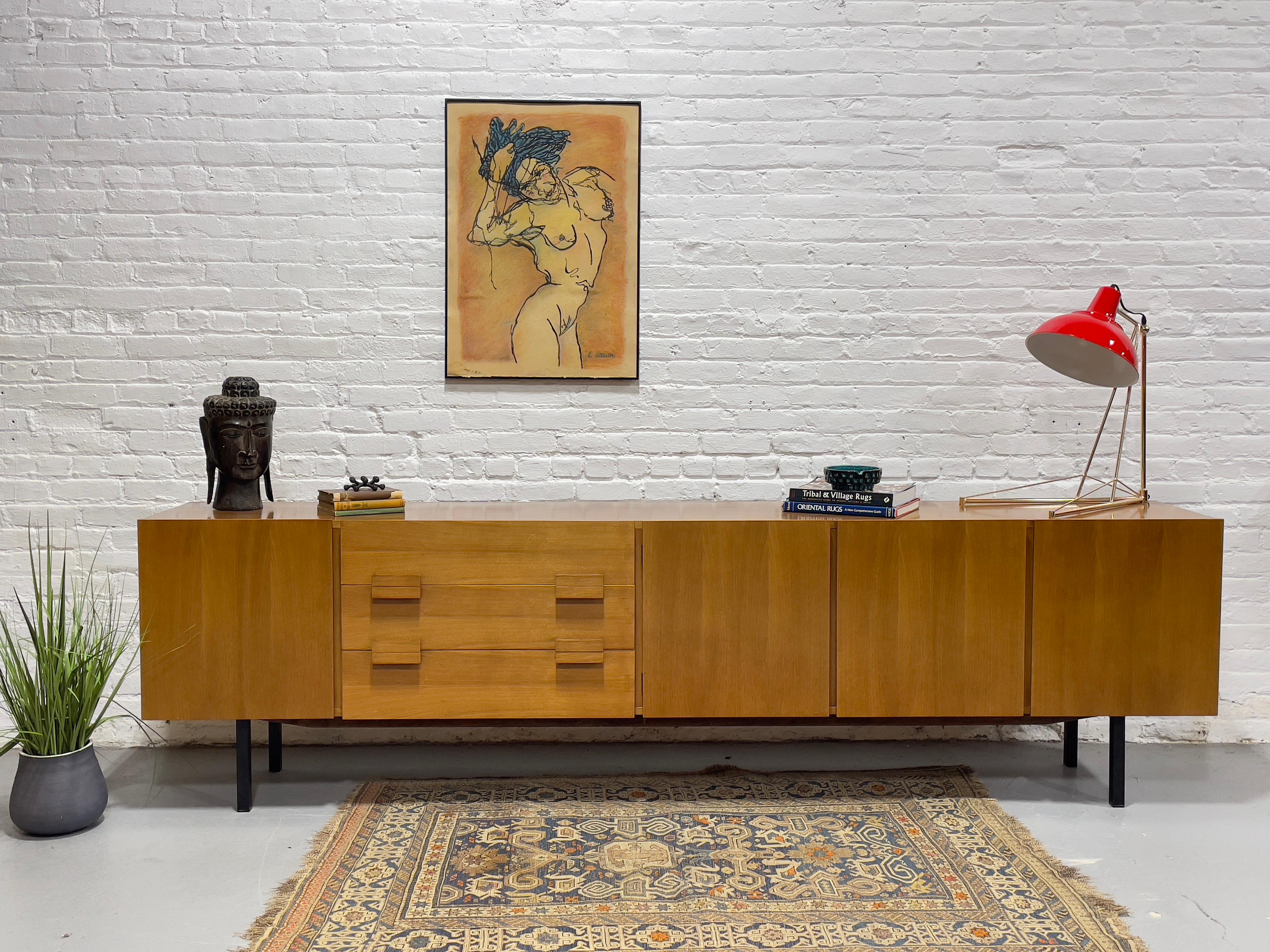 Mid-Century Modern EXTRA LONG Mid Century Modern Teak CREDENZA / Sideboard, c. 1960s For Sale