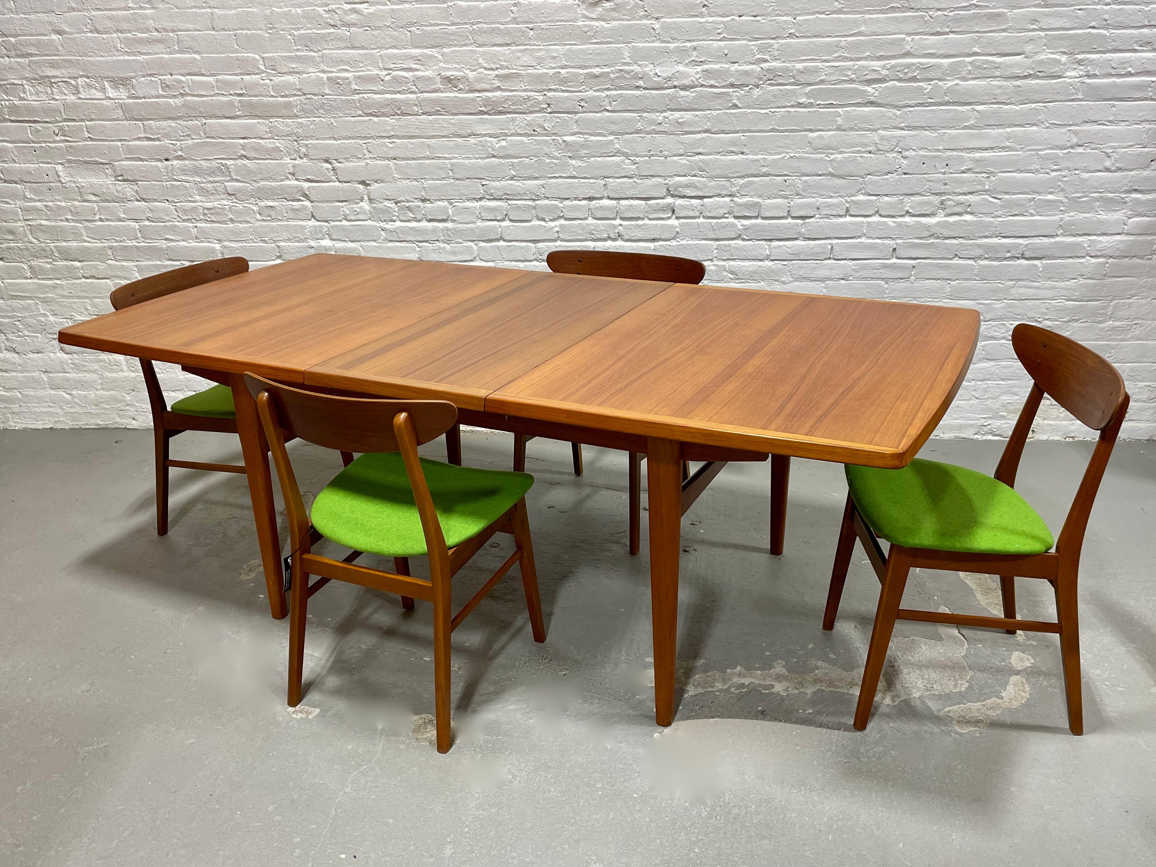 Extra LONG Mid Century MODERN Teak Expandable DINING Table, c. 1960's 5