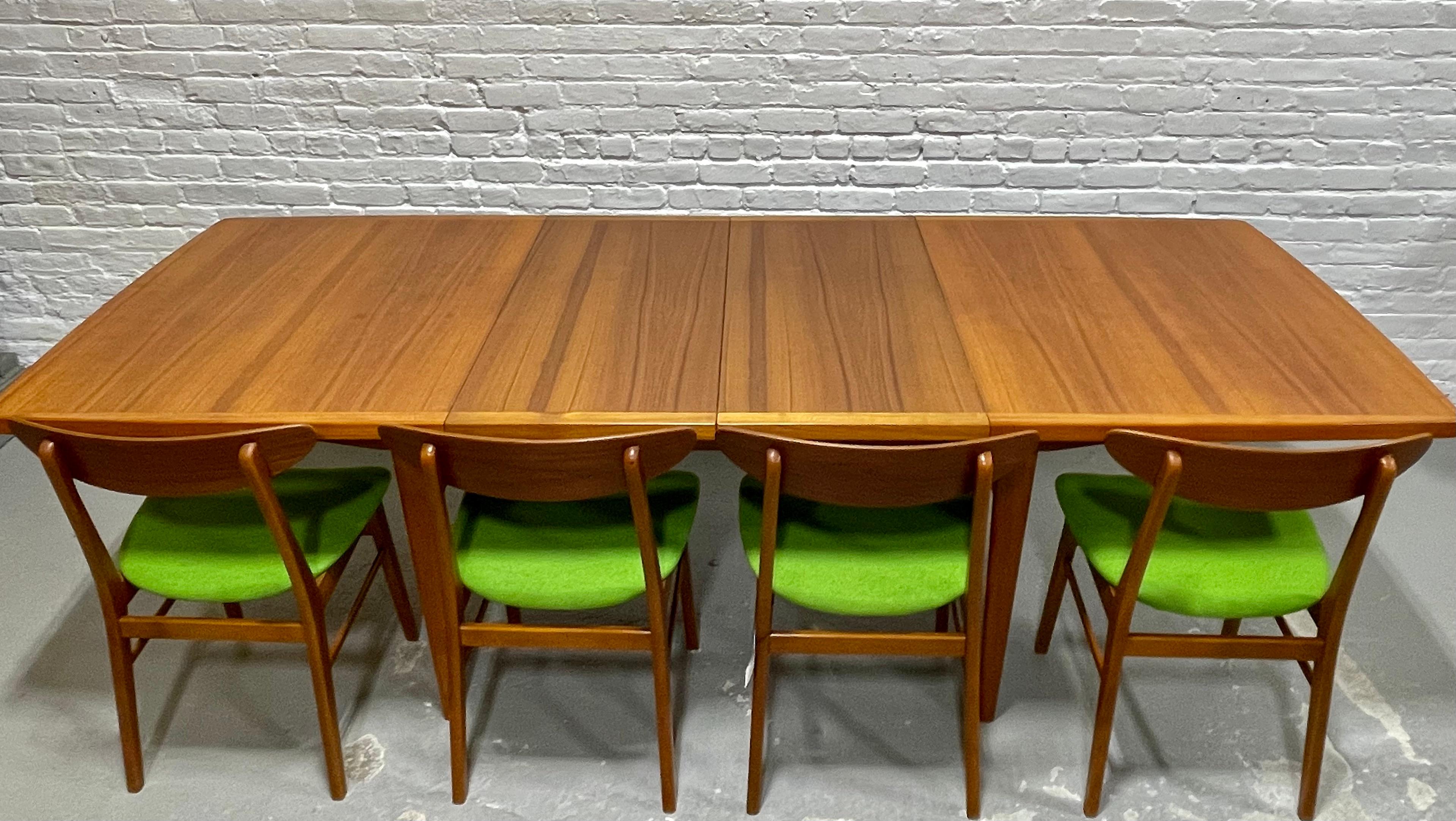 Extra LONG Mid Century MODERN Teak Expandable DINING Table, c. 1960's 6