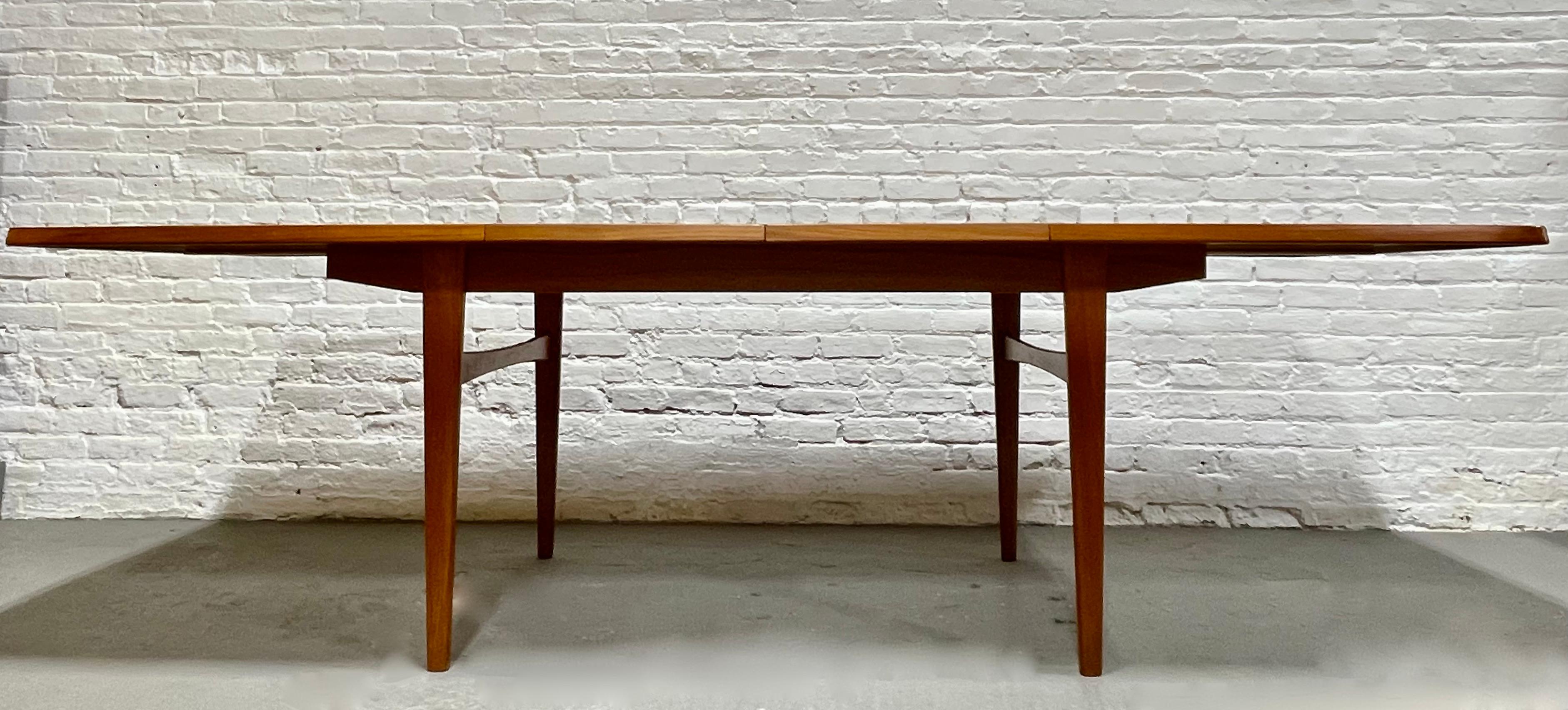 Extra LONG Mid Century MODERN Teak Expandable DINING Table, c. 1960's 7