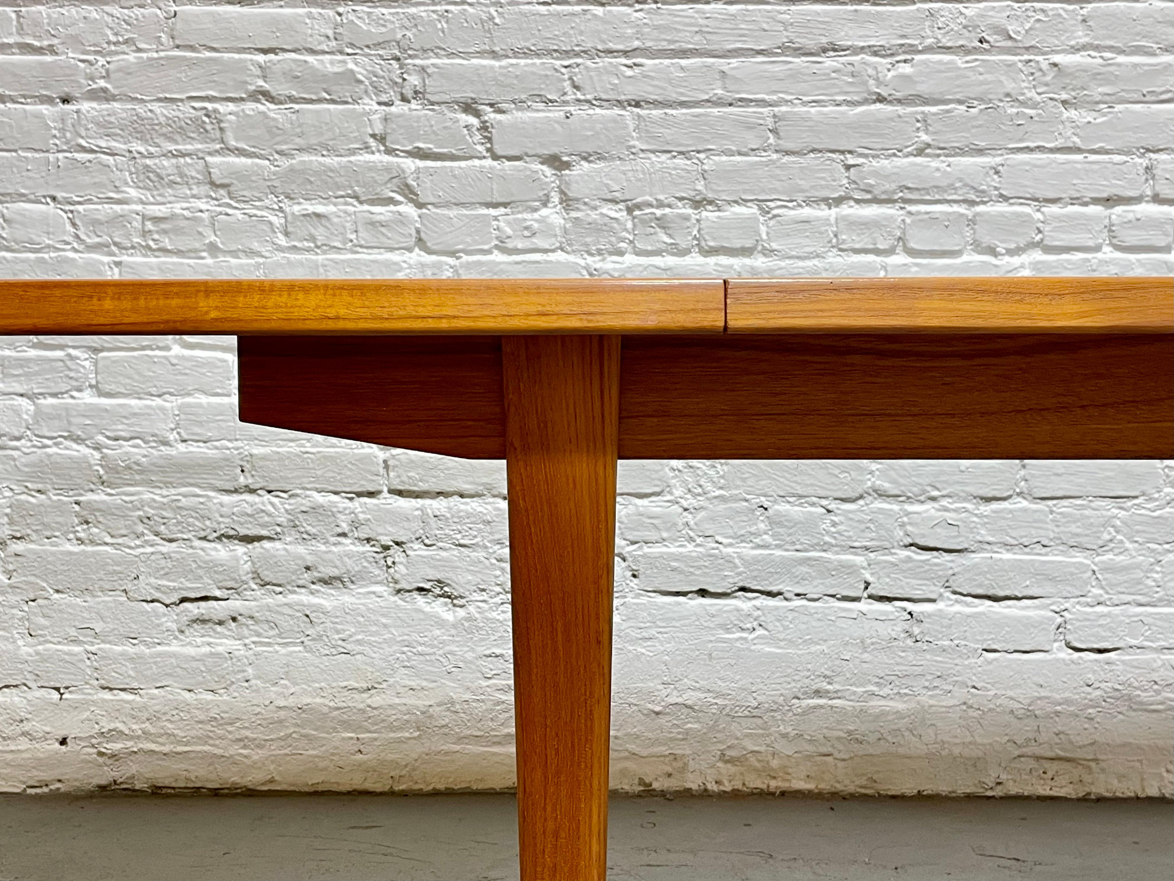 Extra LONG Mid Century MODERN Teak Expandable DINING Table, c. 1960's 8