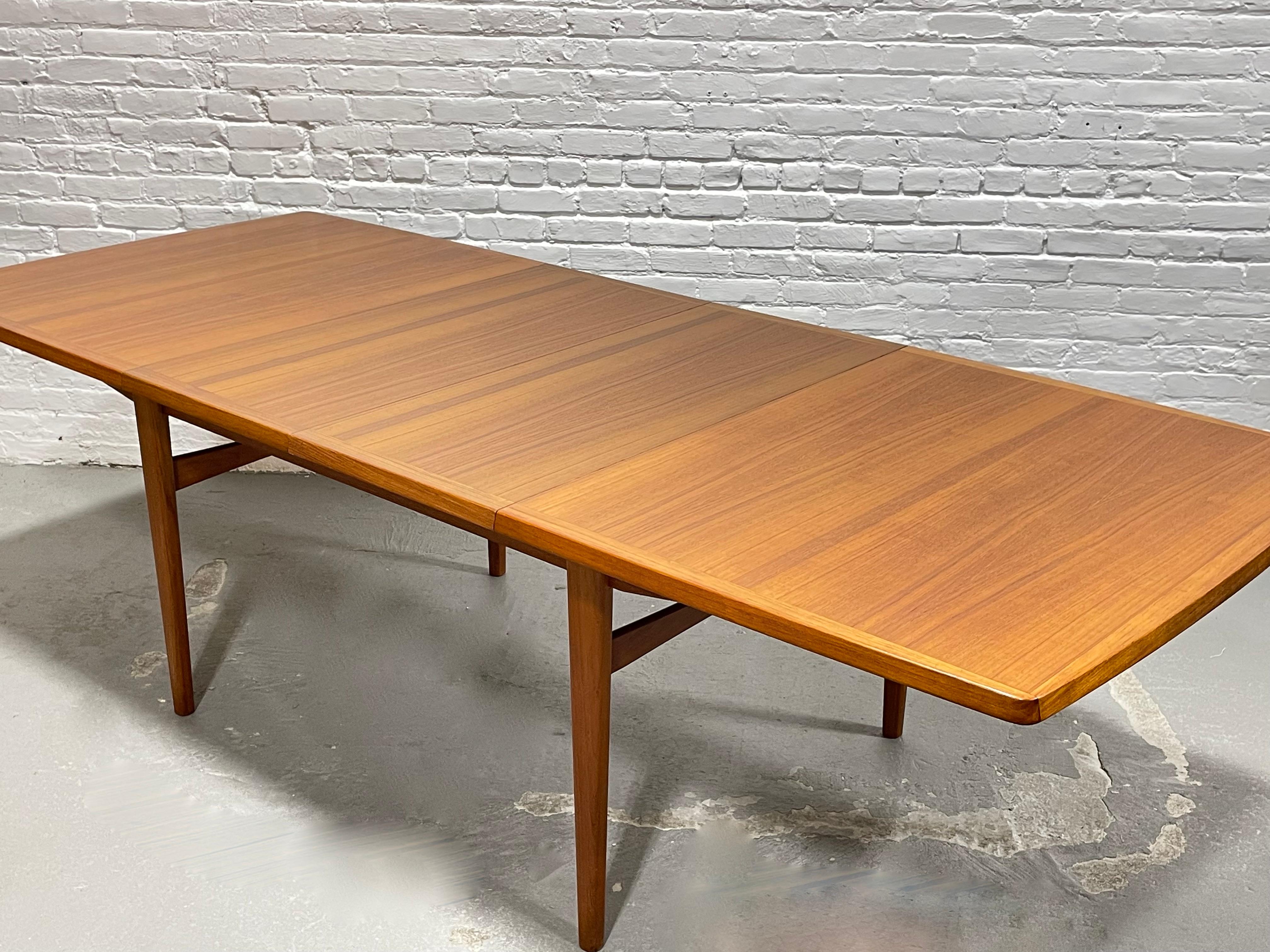 Extra LONG Mid Century MODERN Teak Expandable DINING Table, c. 1960's 10