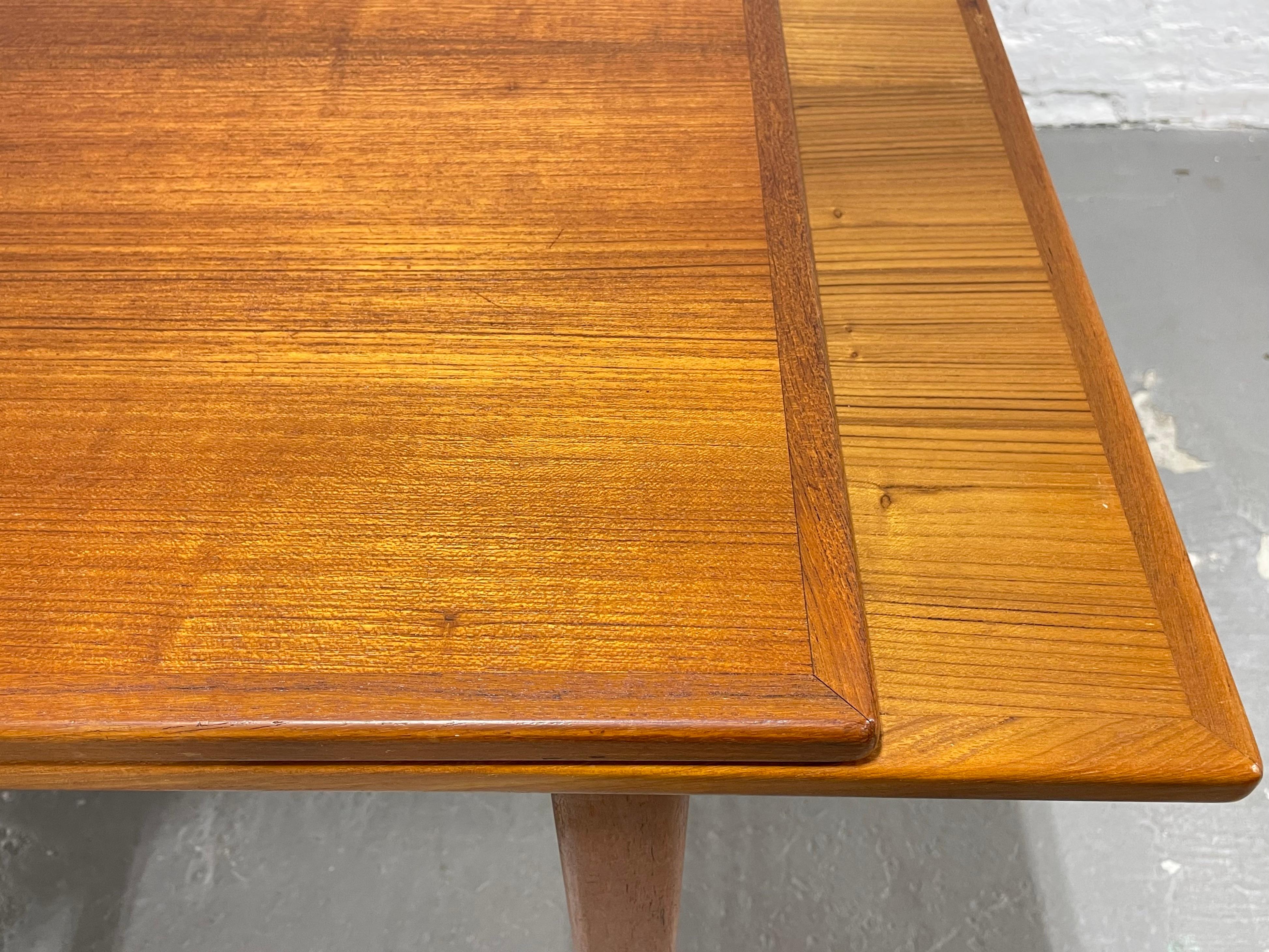 Extra LONG Mid Century MODERN Teak Expandable DINING Table, c. 1960's 1