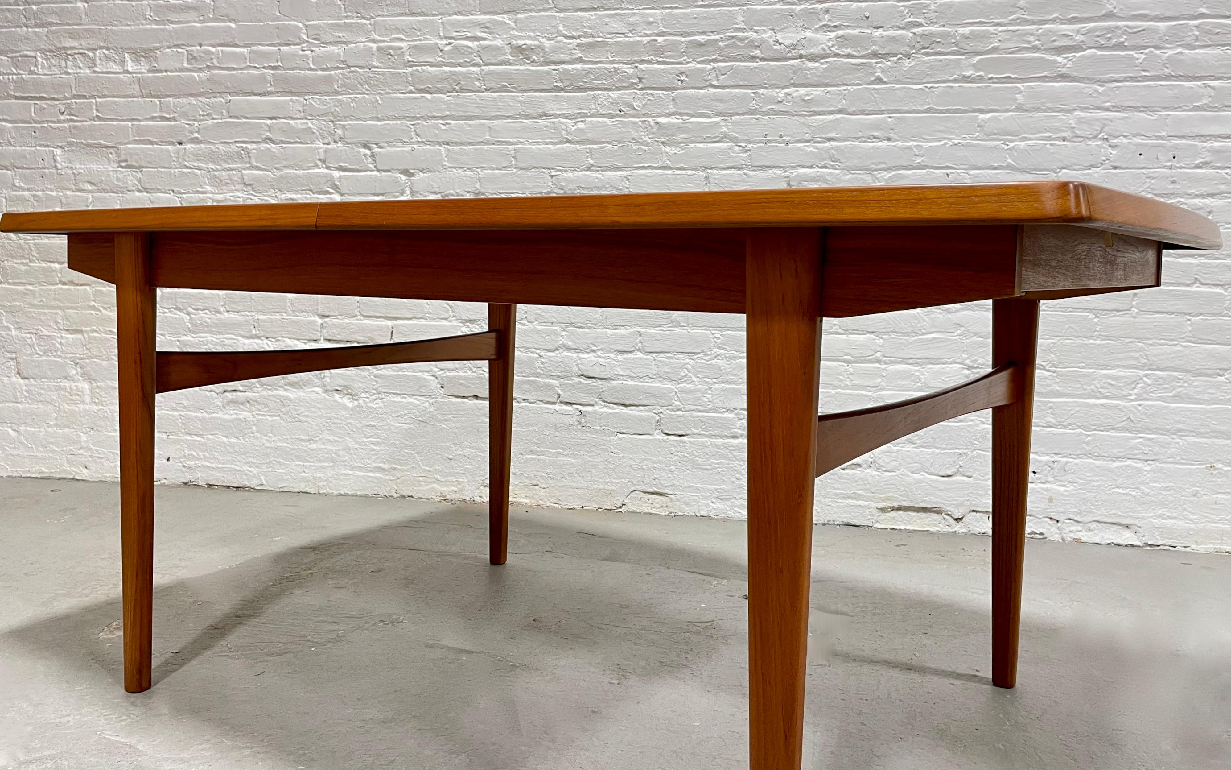 Extra LONG Mid Century MODERN Teak Expandable DINING Table, c. 1960's 2