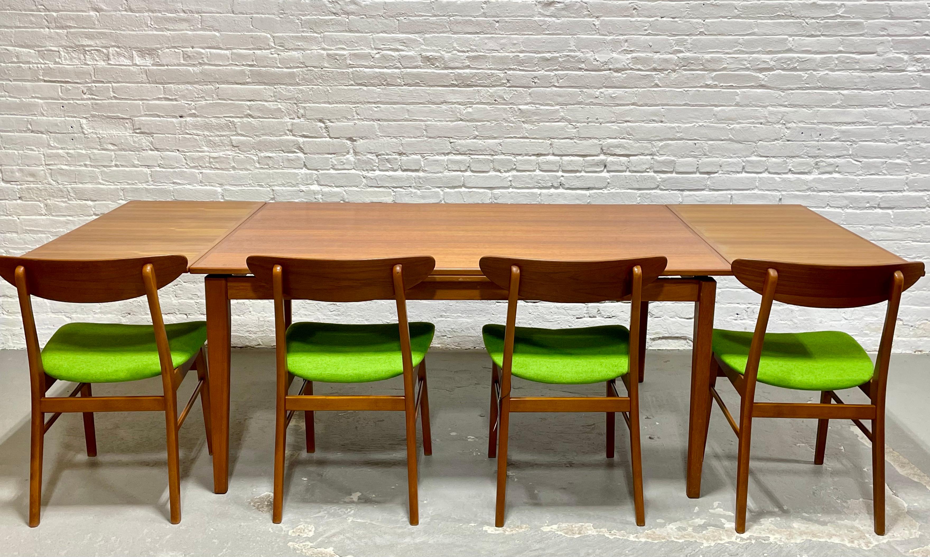 Extra LONG Mid Century MODERN Teak Expandable DINING Table, c. 1960's 2