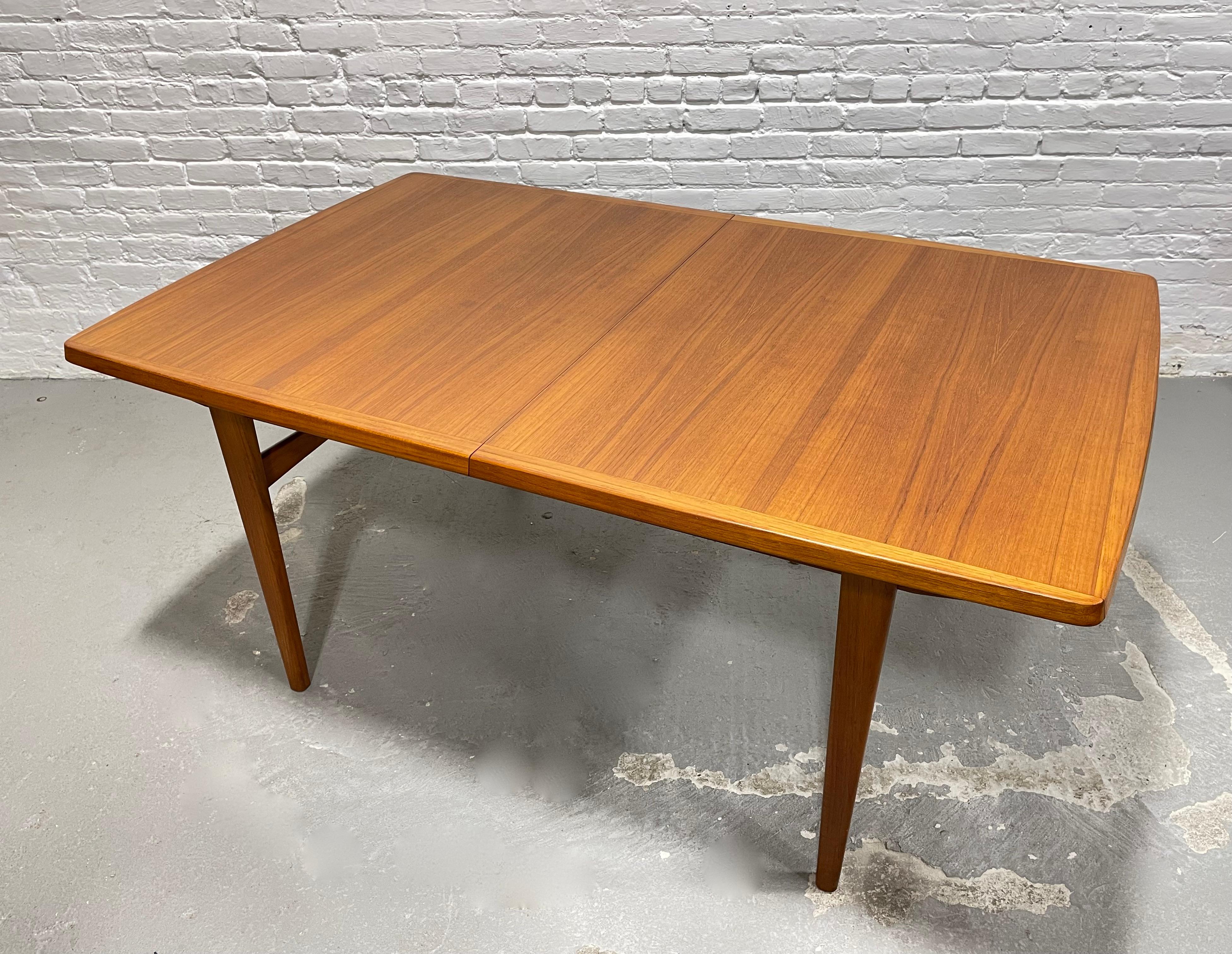 Extra LONG Mid Century MODERN Teak Expandable DINING Table, c. 1960's 3