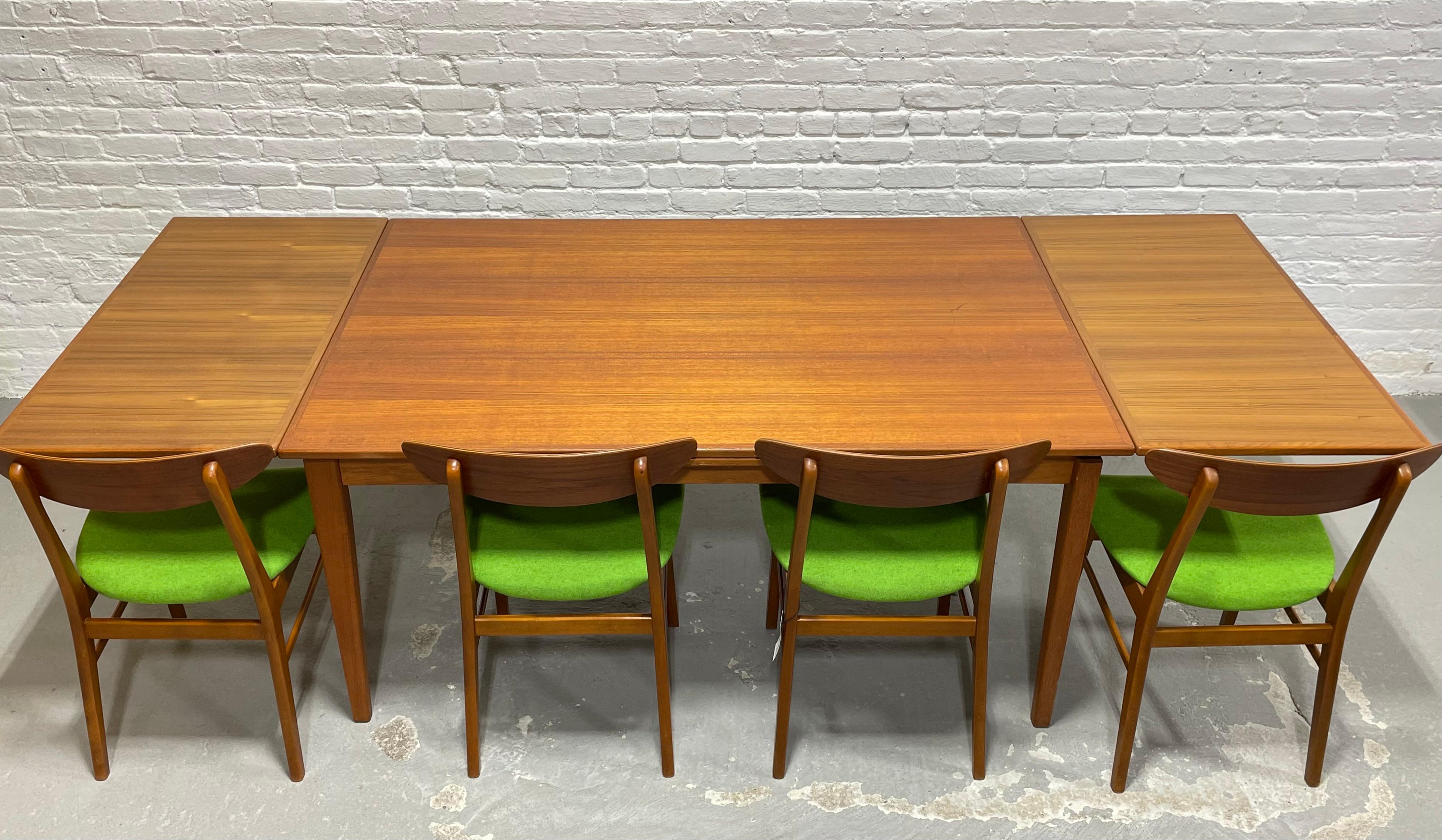 Extra LONG Mid Century MODERN Teak Expandable DINING Table, c. 1960's 3